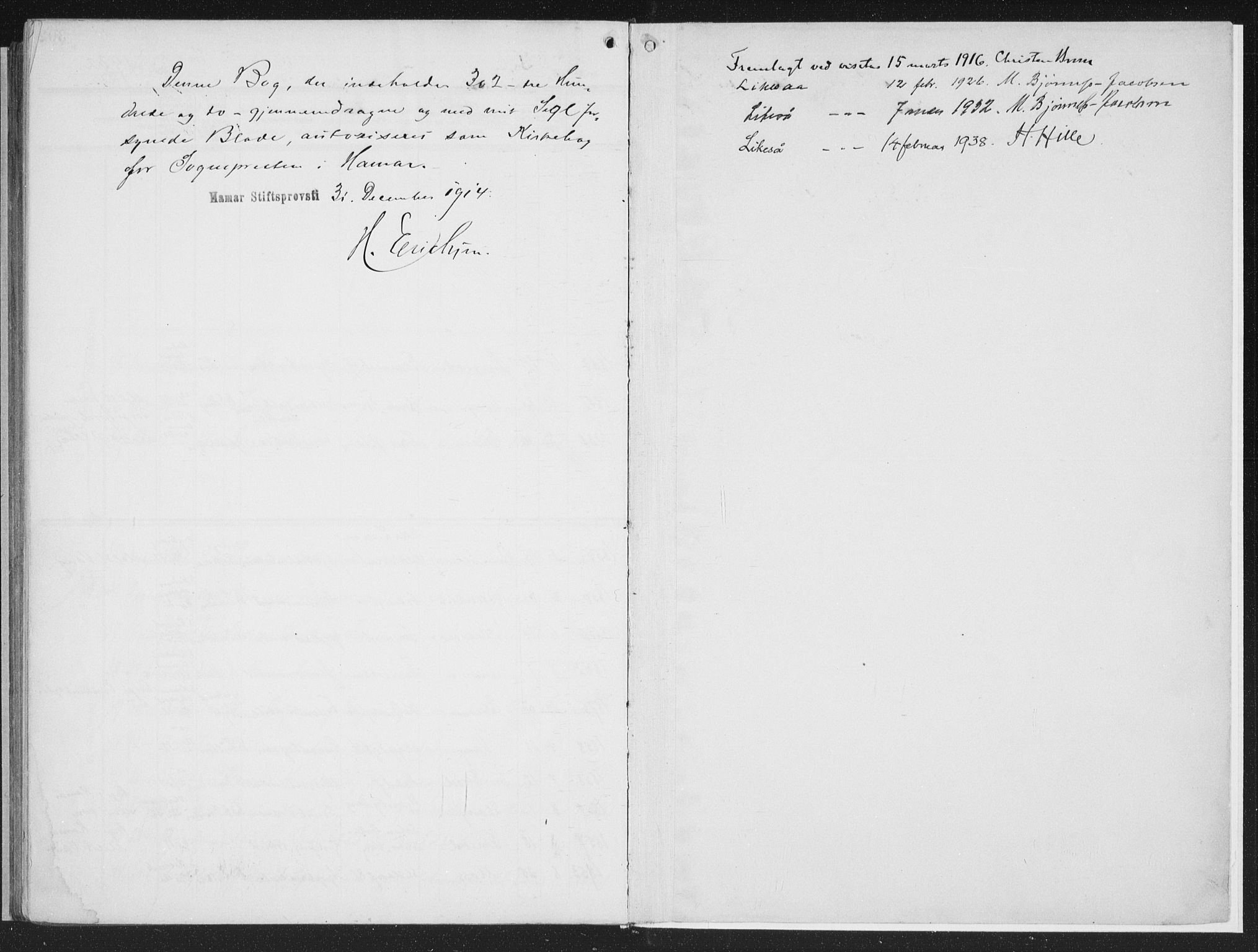 Hamar prestekontor, AV/SAH-DOMPH-002/H/Ha/Haa/L0002: Ministerialbok nr. 2, 1915-1936