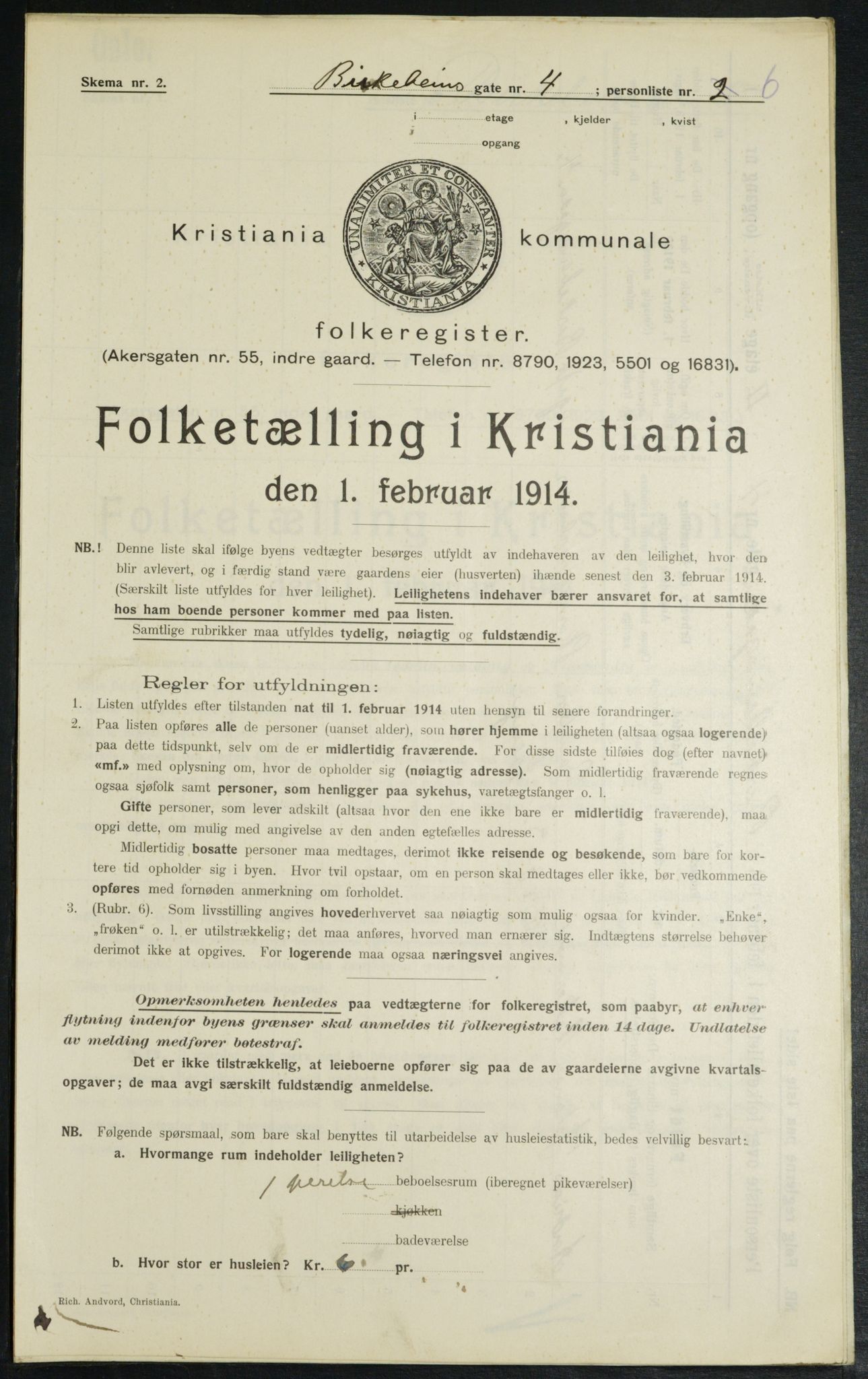 OBA, Kommunal folketelling 1.2.1914 for Kristiania, 1914, s. 4929