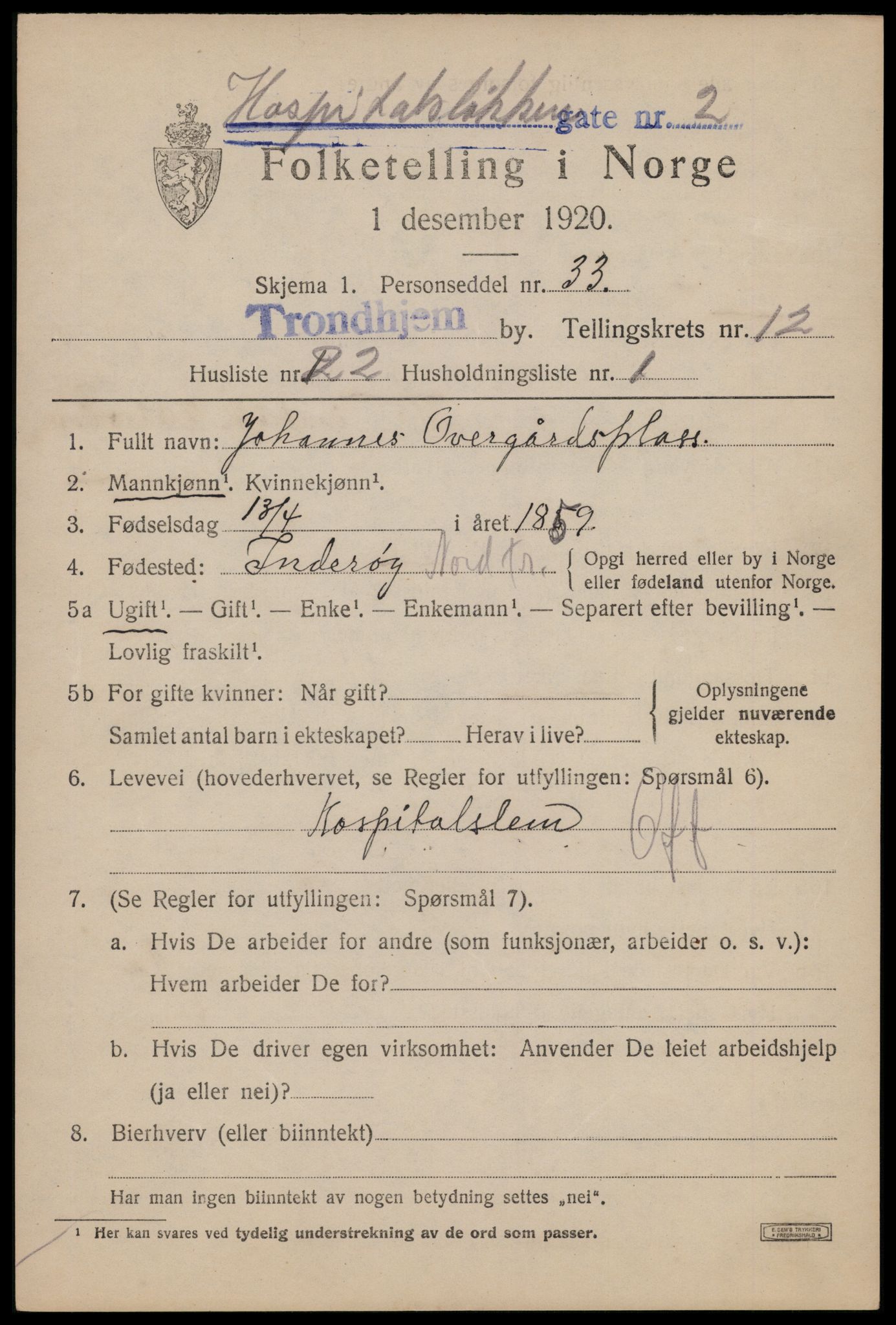 SAT, Folketelling 1920 for 1601 Trondheim kjøpstad, 1920, s. 47978
