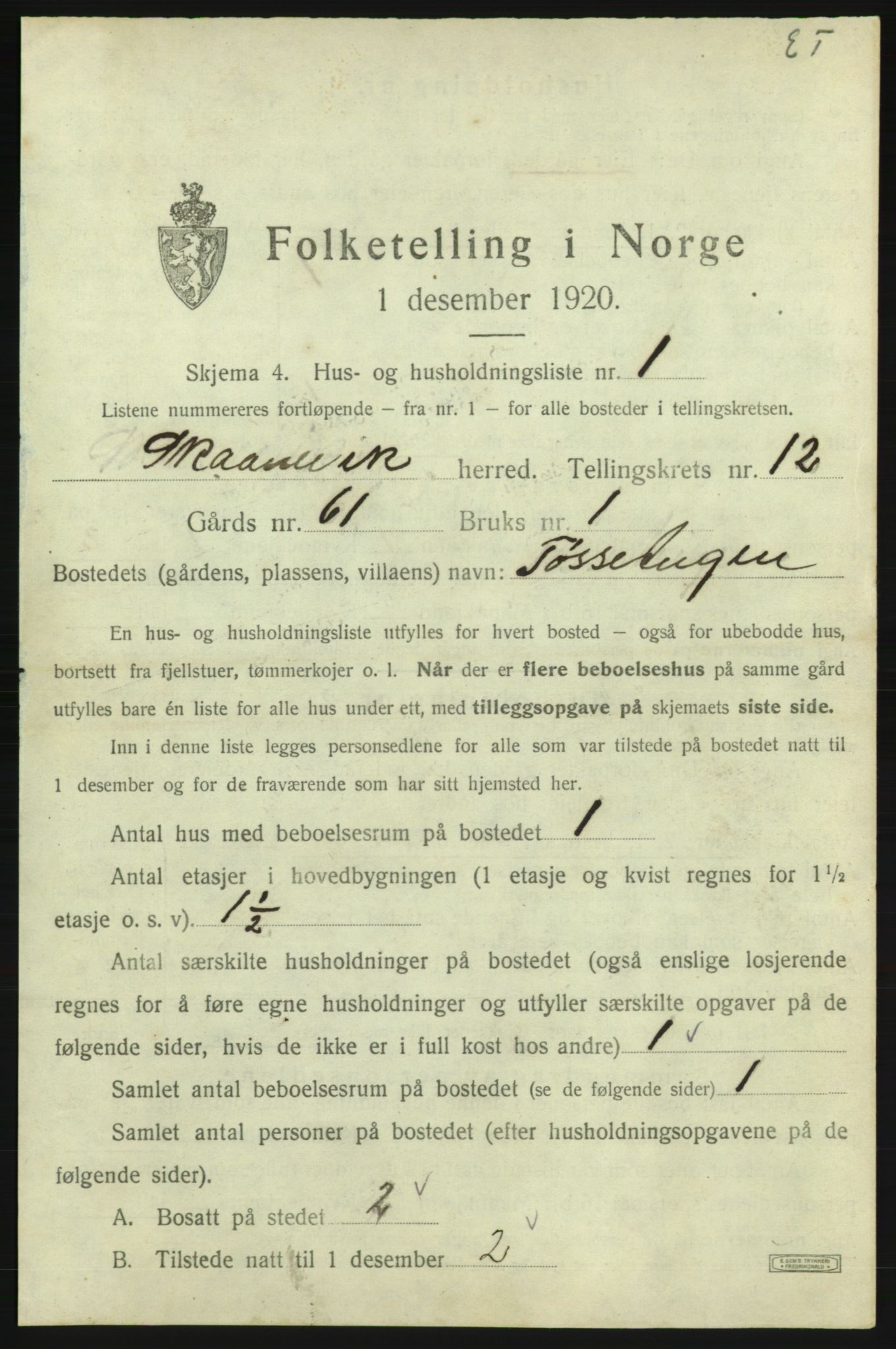 SAB, Folketelling 1920 for 1212 Skånevik herred, 1920, s. 1232