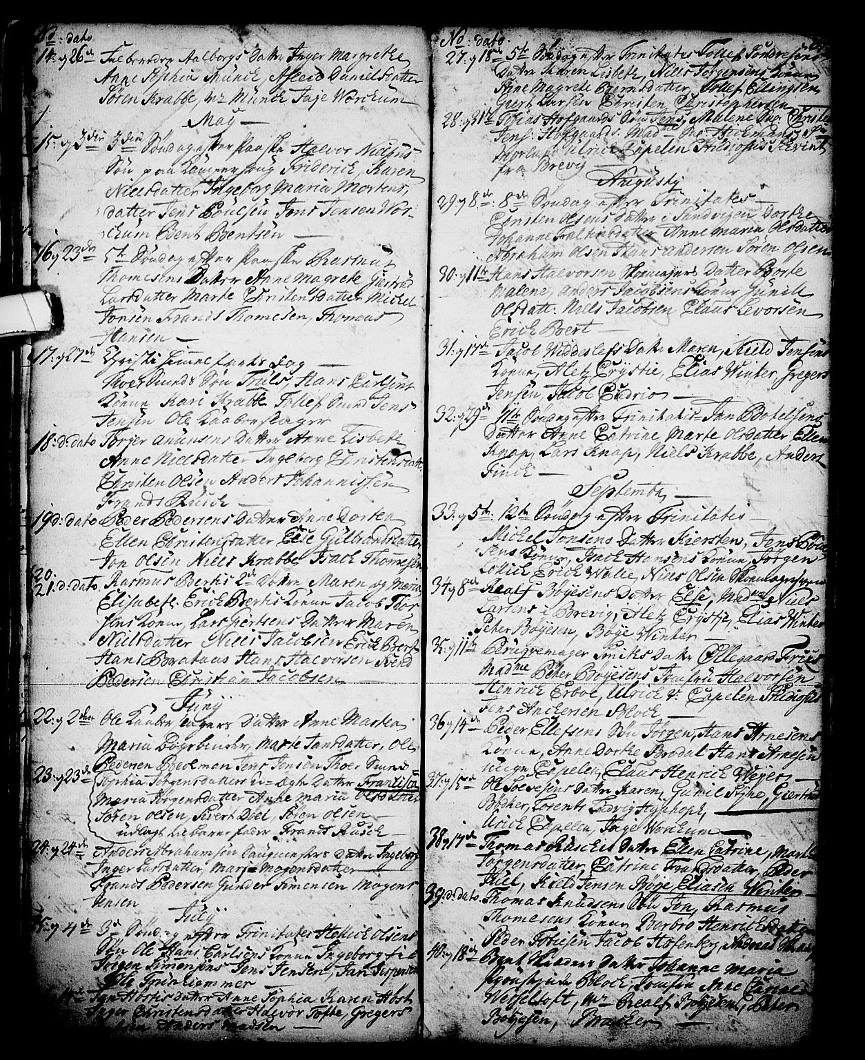 Skien kirkebøker, SAKO/A-302/G/Ga/L0001: Klokkerbok nr. 1, 1756-1791, s. 61