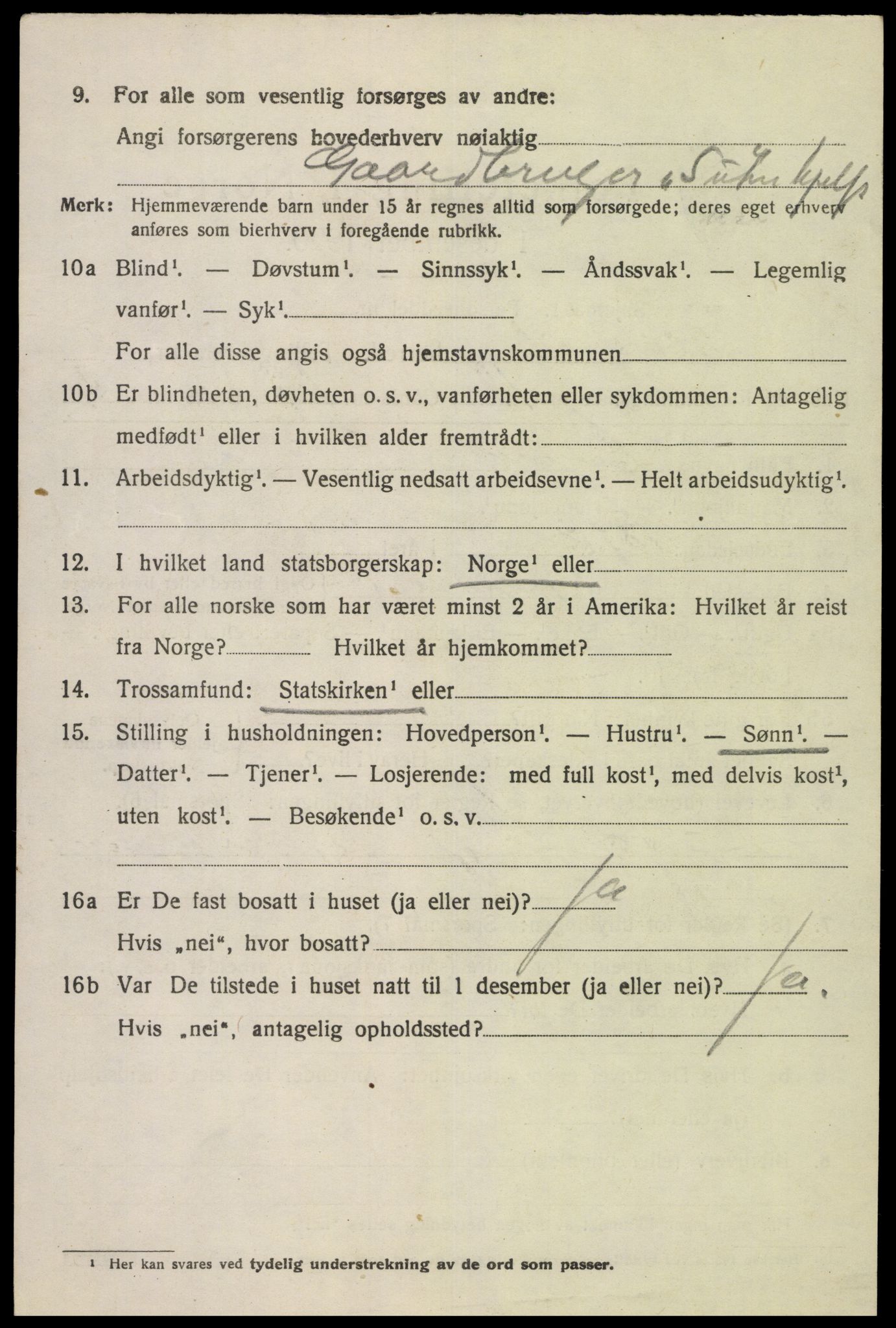 SAK, Folketelling 1920 for 1036 Fjotland herred, 1920, s. 1177