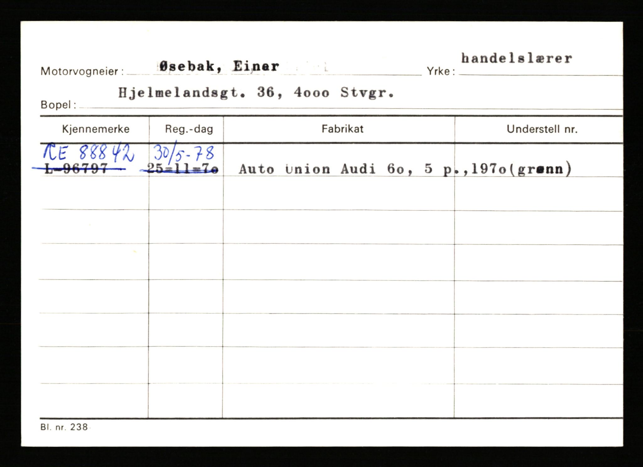 Stavanger trafikkstasjon, SAST/A-101942/0/H/L0044: Øksna - Åmo, 1930-1971, s. 407