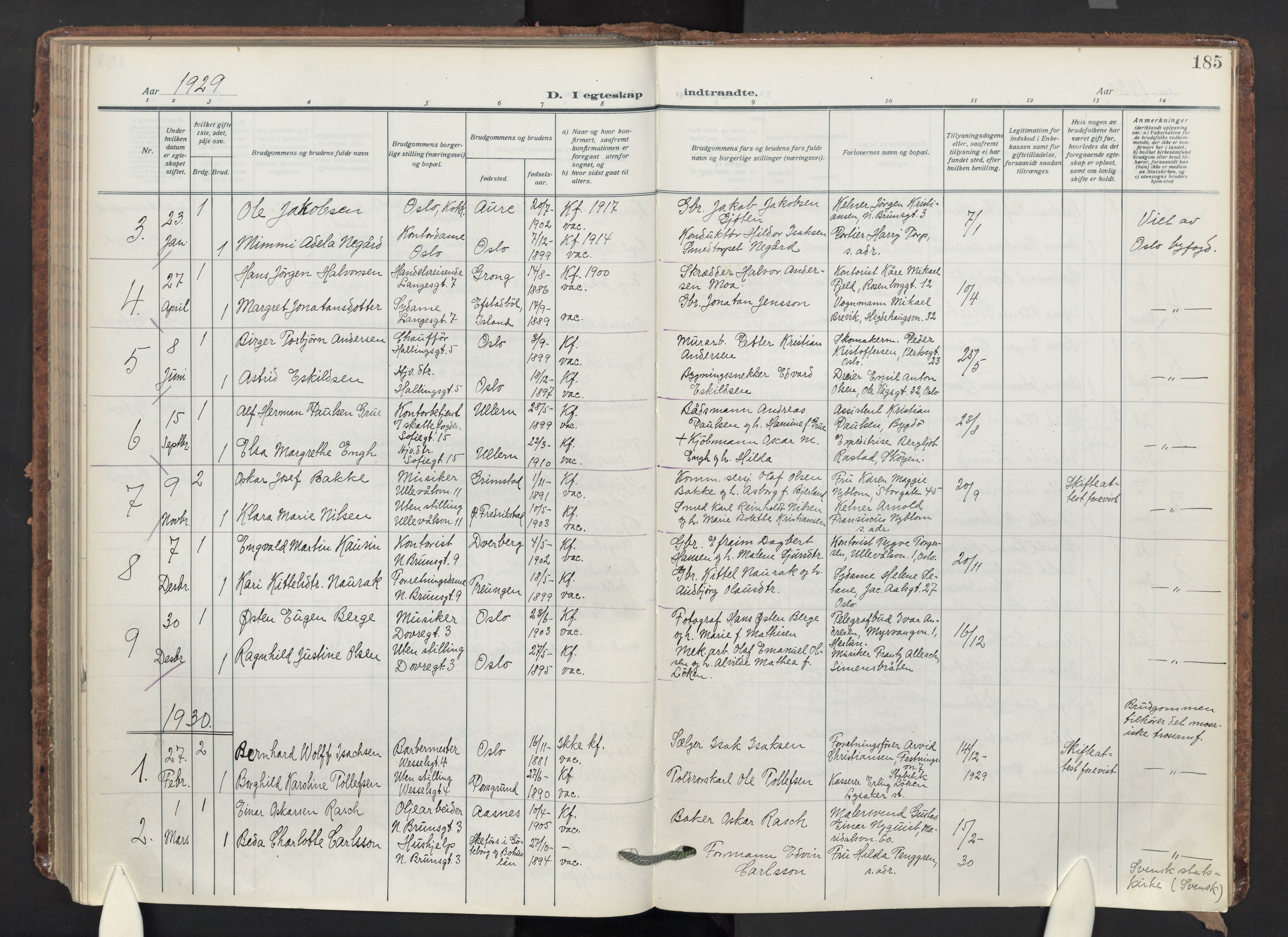 Markus prestekontor Kirkebøker, AV/SAO-A-10830/F/L0003: Ministerialbok nr. 3, 1917-1942, s. 185