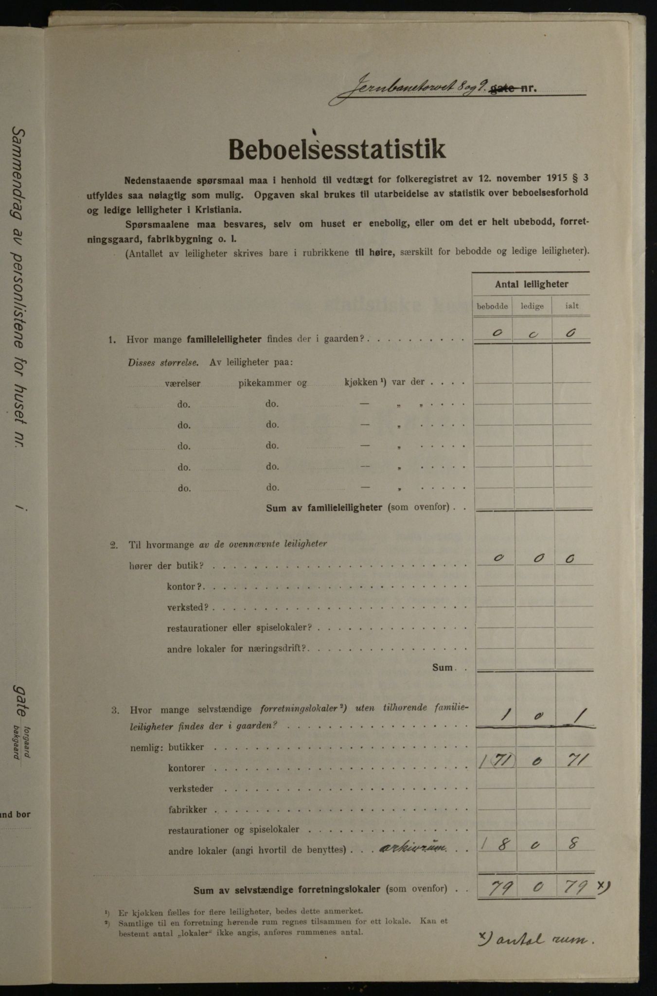 OBA, Kommunal folketelling 1.12.1923 for Kristiania, 1923, s. 52583