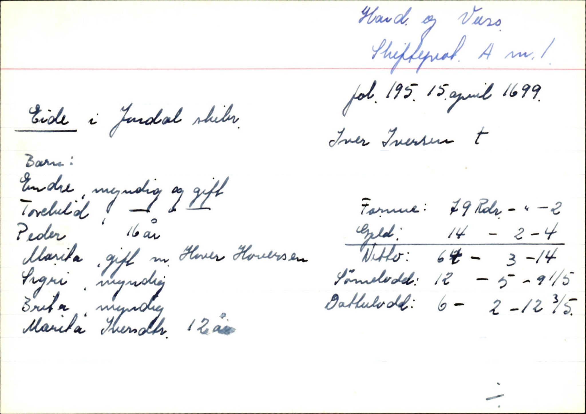 Skiftekort ved Statsarkivet i Bergen, SAB/SKIFTEKORT/002/L0001: Skifteprotokoll nr. 1-3, 1695-1721, s. 107