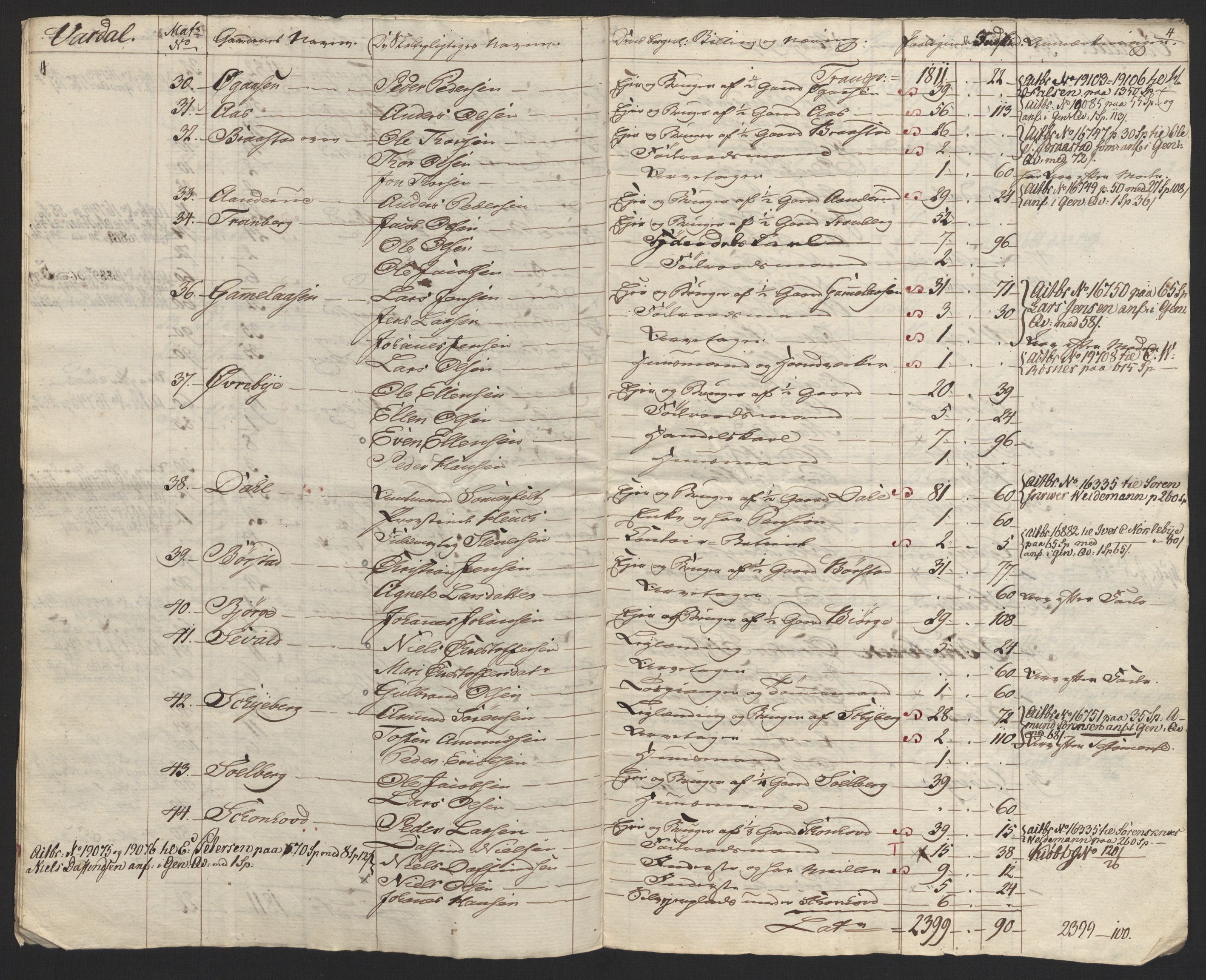 Sølvskatten 1816, NOBA/SOLVSKATTEN/A/L0013: Bind 14: Toten fogderi, 1816, s. 16