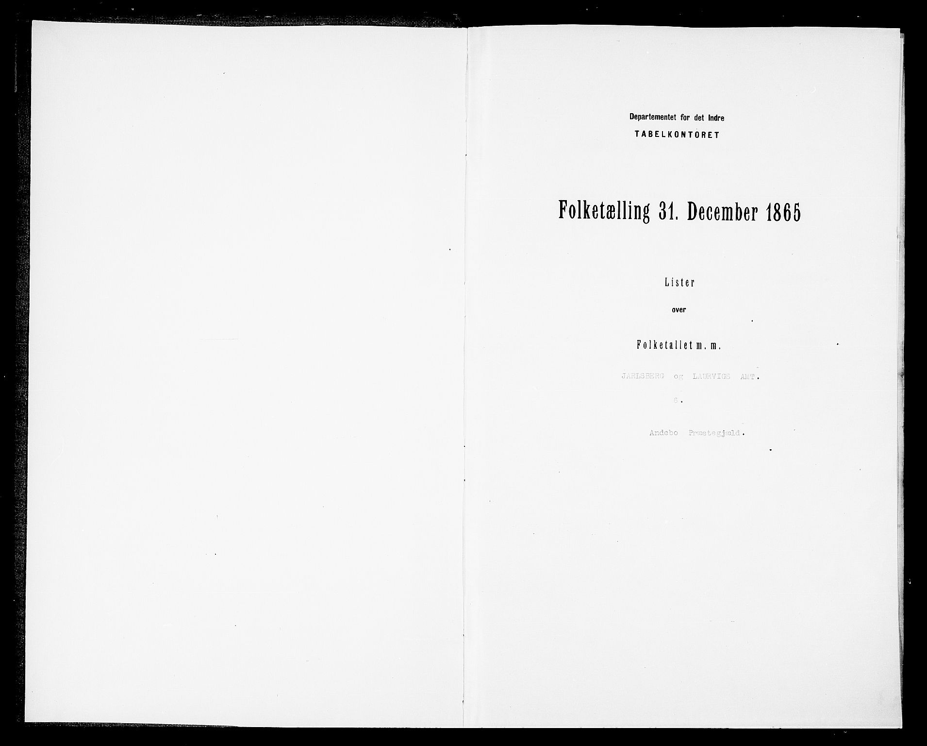 RA, Folketelling 1865 for 0719P Andebu prestegjeld, 1865, s. 2
