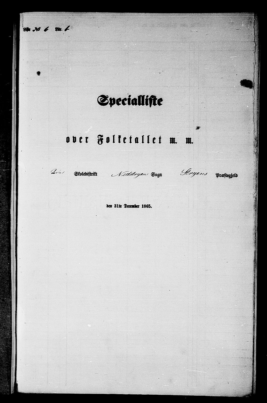 RA, Folketelling 1865 for 1448P Stryn prestegjeld, 1865, s. 97