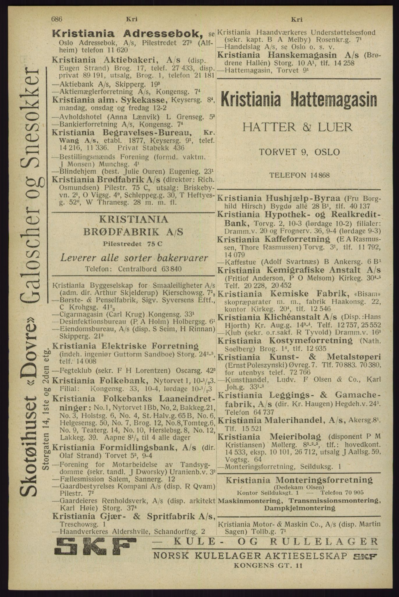 Kristiania/Oslo adressebok, PUBL/-, 1929, s. 686