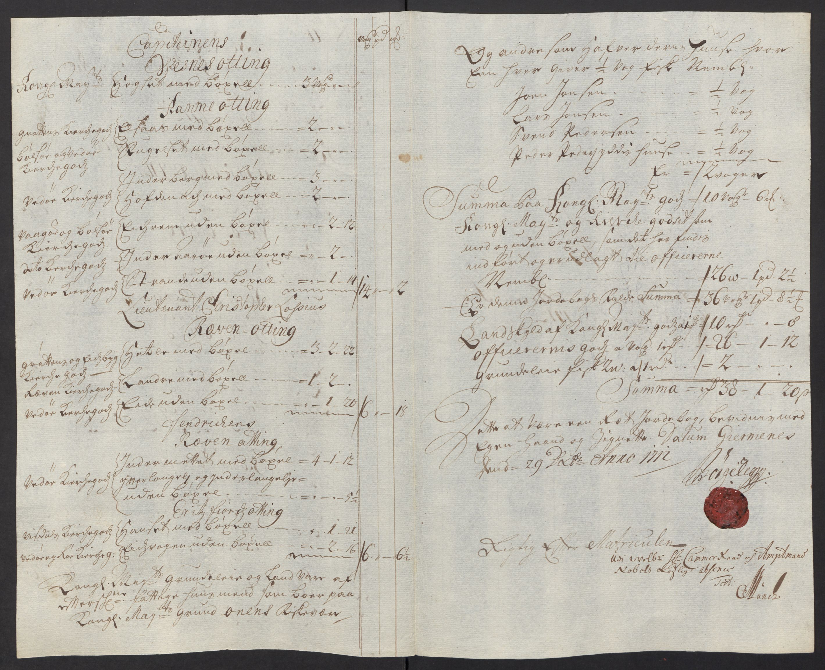 Rentekammeret inntil 1814, Reviderte regnskaper, Fogderegnskap, RA/EA-4092/R55/L3661: Fogderegnskap Romsdal, 1712, s. 127