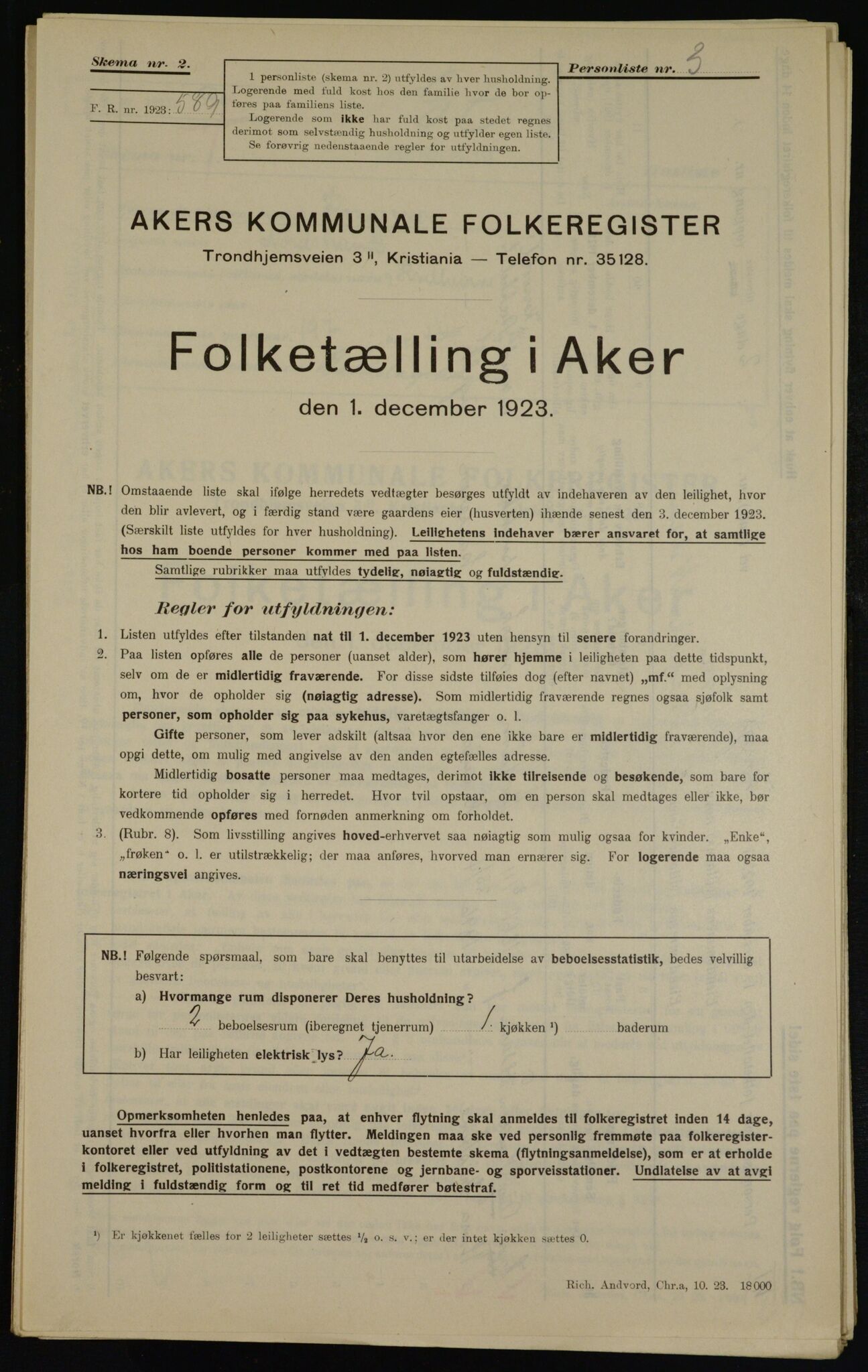 , Kommunal folketelling 1.12.1923 for Aker, 1923, s. 40208