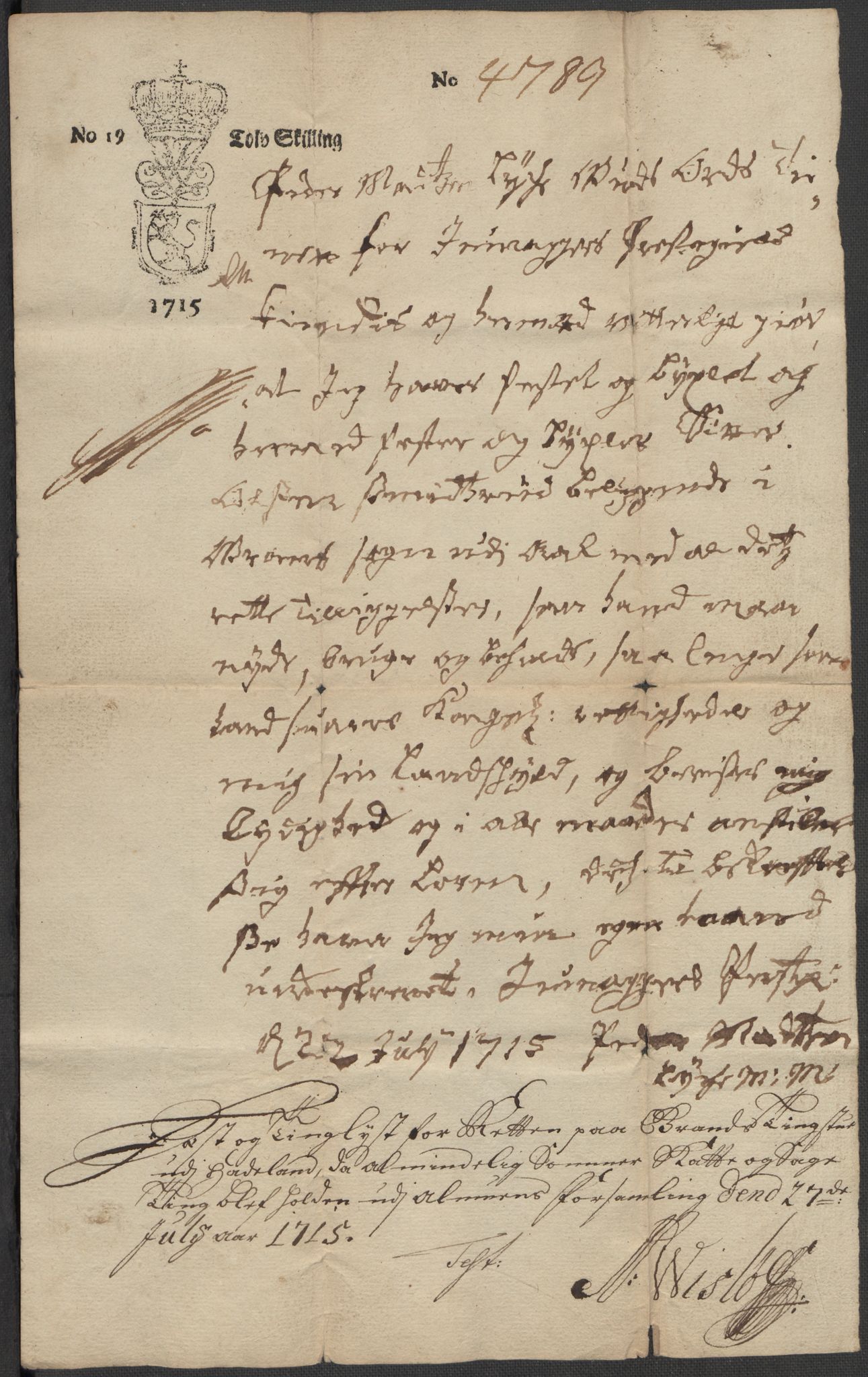 Riksarkivets diplomsamling, AV/RA-EA-5965/F15/L0014: Prestearkiv - Oppland, 1696-1879, s. 23