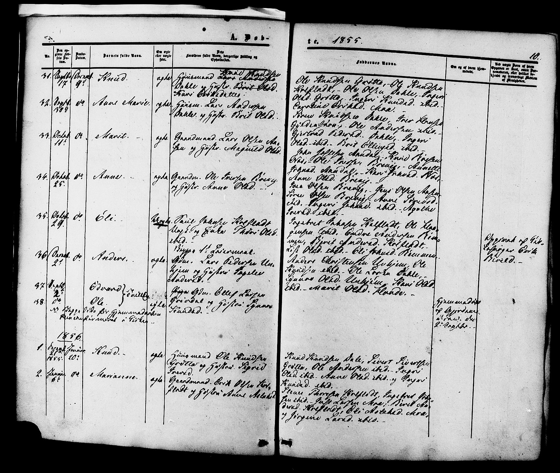 Ministerialprotokoller, klokkerbøker og fødselsregistre - Møre og Romsdal, SAT/A-1454/545/L0586: Ministerialbok nr. 545A02, 1854-1877, s. 10