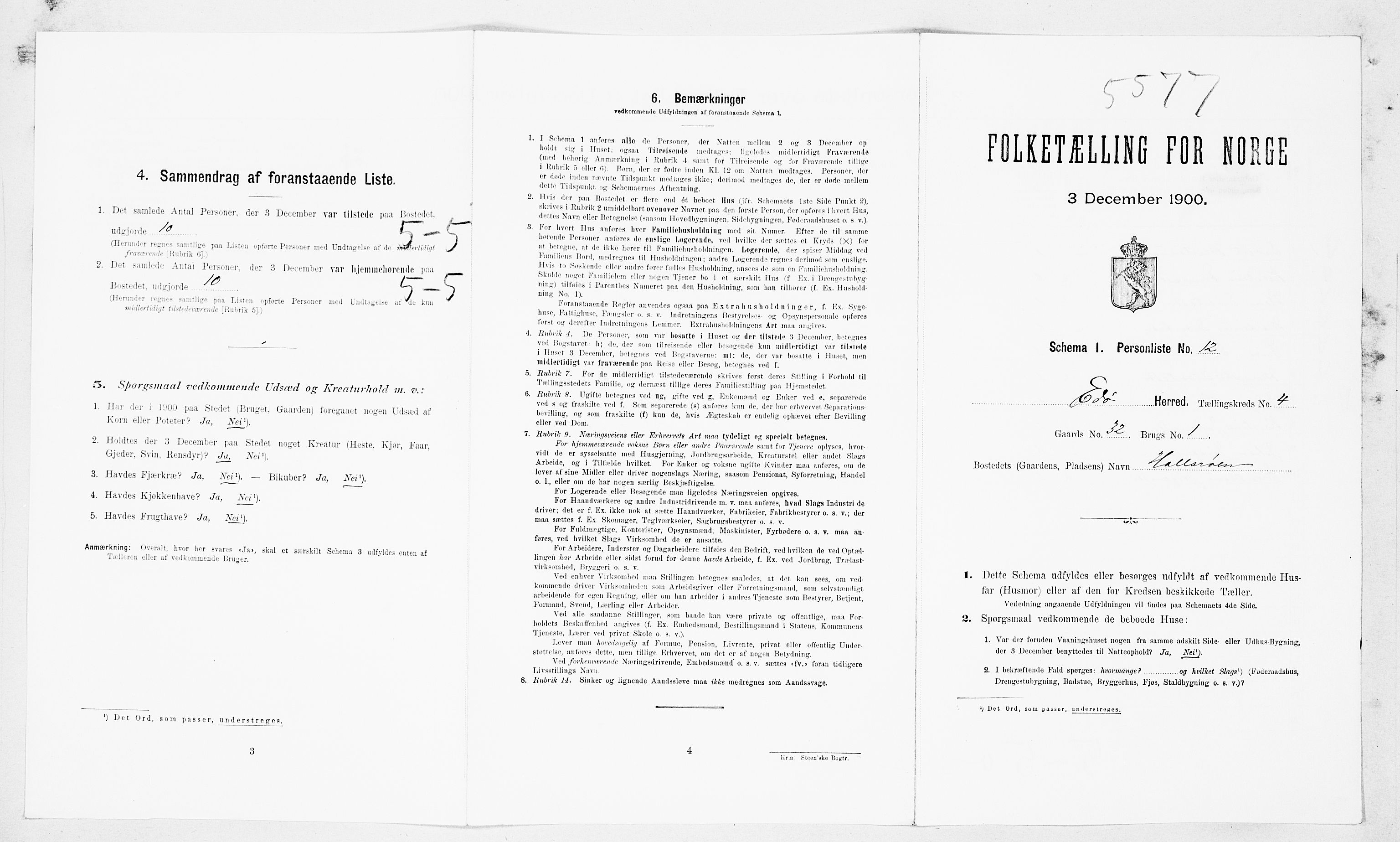 SAT, Folketelling 1900 for 1573 Edøy herred, 1900, s. 322
