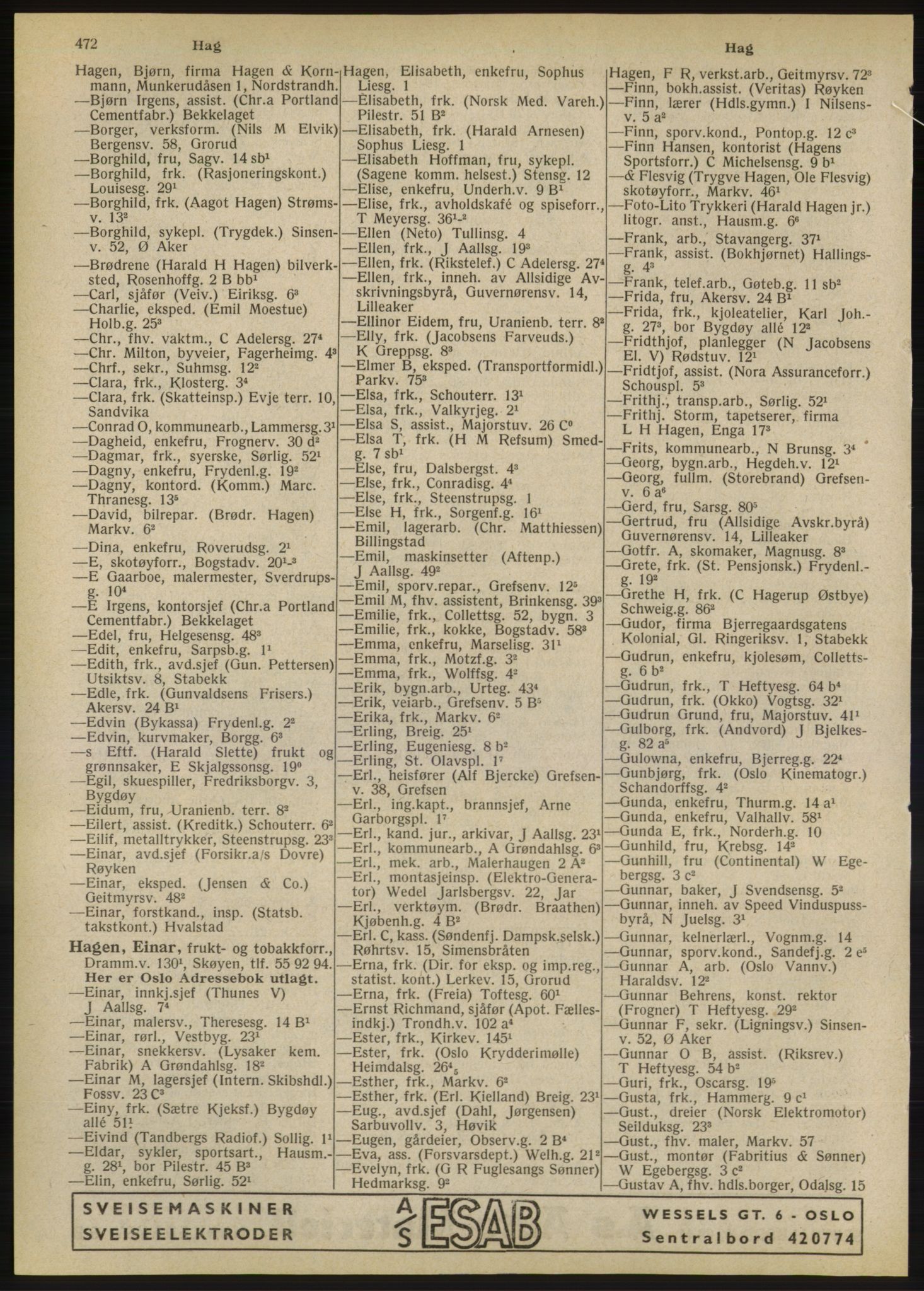 Kristiania/Oslo adressebok, PUBL/-, 1947, s. 472