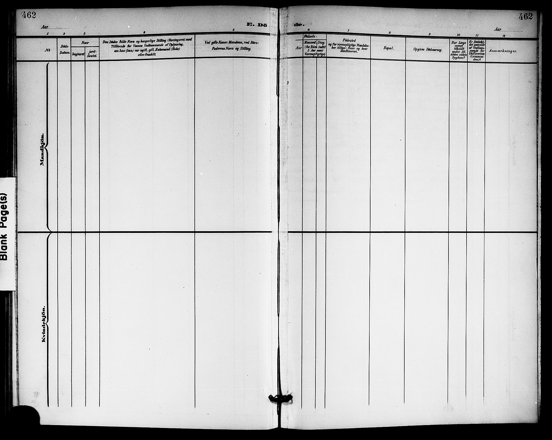 Gjerpen kirkebøker, SAKO/A-265/G/Ga/L0003: Klokkerbok nr. I 3, 1901-1919, s. 462