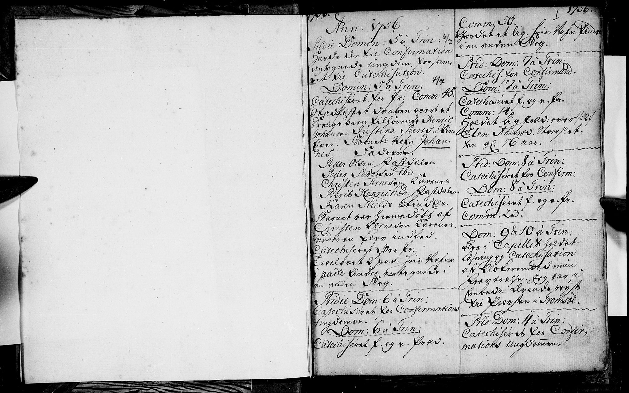 Lyngen sokneprestembete, SATØ/S-1289/H/He/Hea/L0001kirke: Ministerialbok nr. 1, 1756-1785, s. 1