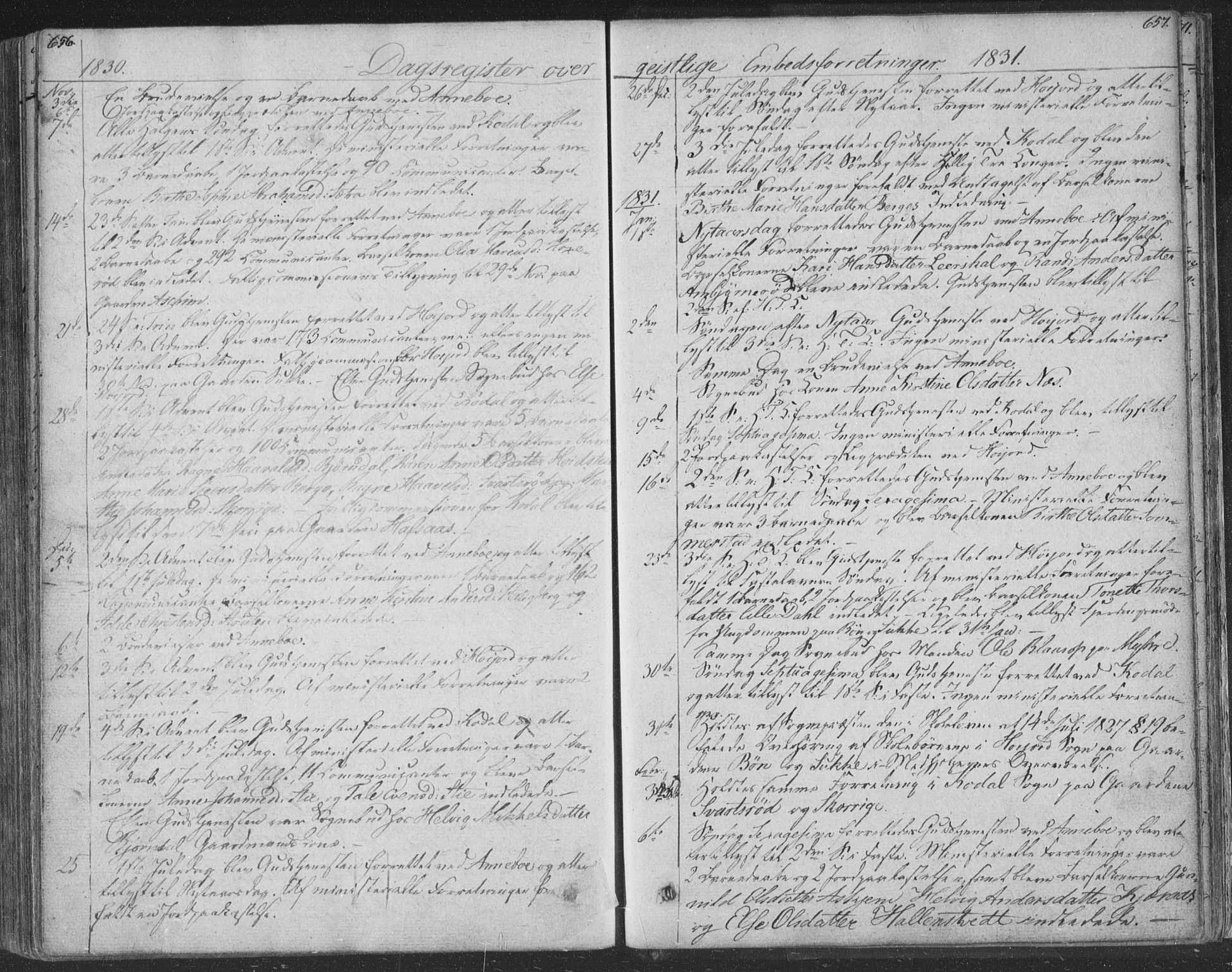 Andebu kirkebøker, AV/SAKO-A-336/F/Fa/L0004: Ministerialbok nr. I 4, 1829-1856, s. 656-657