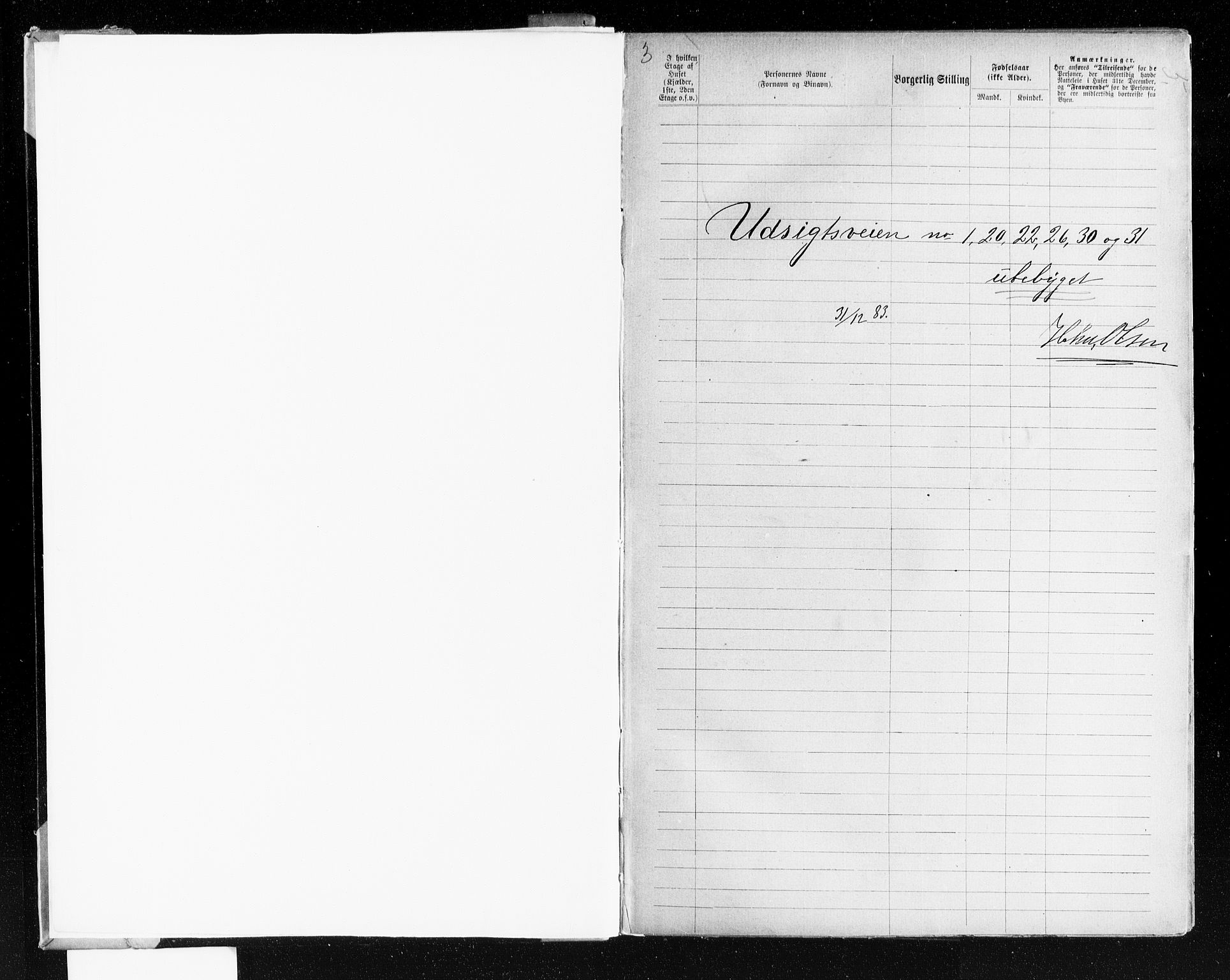 OBA, Kommunal folketelling 31.12.1883 for Kristiania kjøpstad, 1883, s. 5039