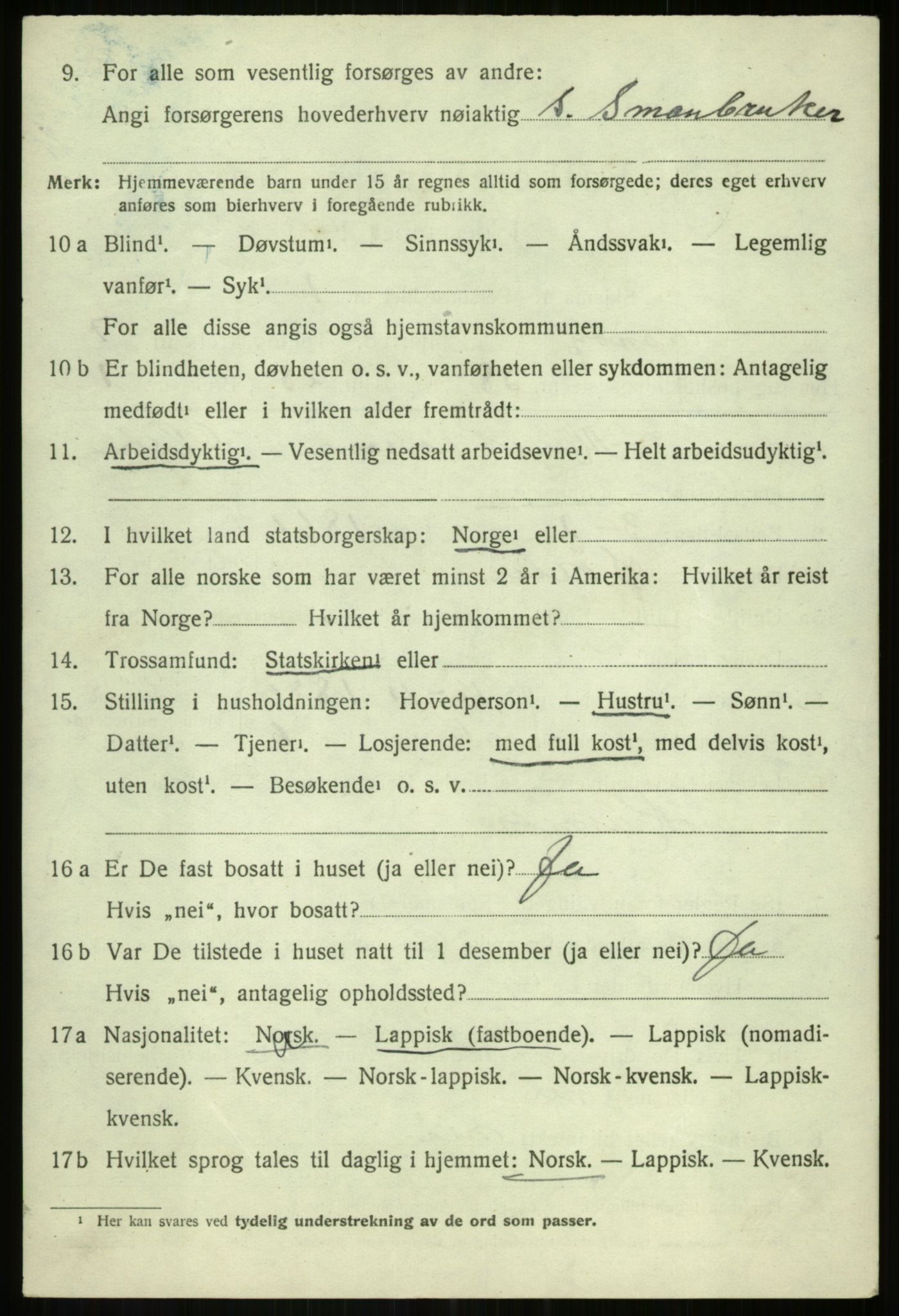 SATØ, Folketelling 1920 for 1927 Tranøy herred, 1920, s. 3794