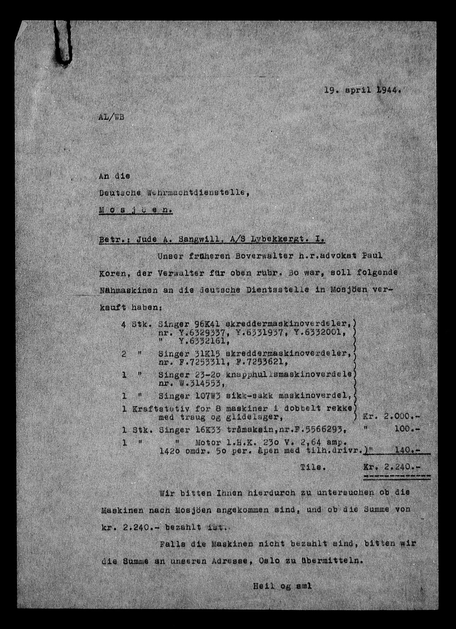 Justisdepartementet, Tilbakeføringskontoret for inndratte formuer, RA/S-1564/H/Hc/Hcc/L0977: --, 1945-1947, s. 65