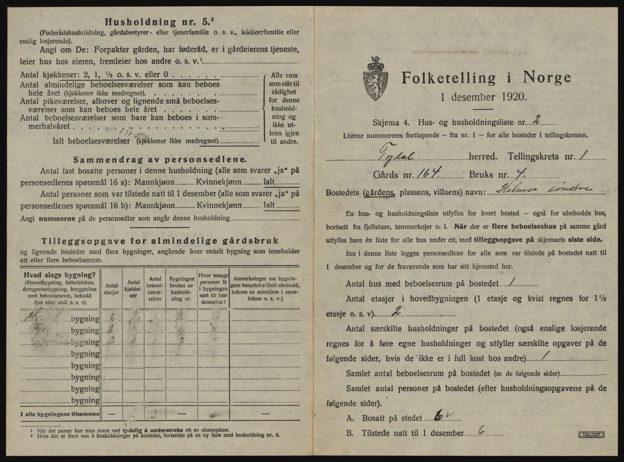 SAT, Folketelling 1920 for 1665 Tydal herred, 1920, s. 27