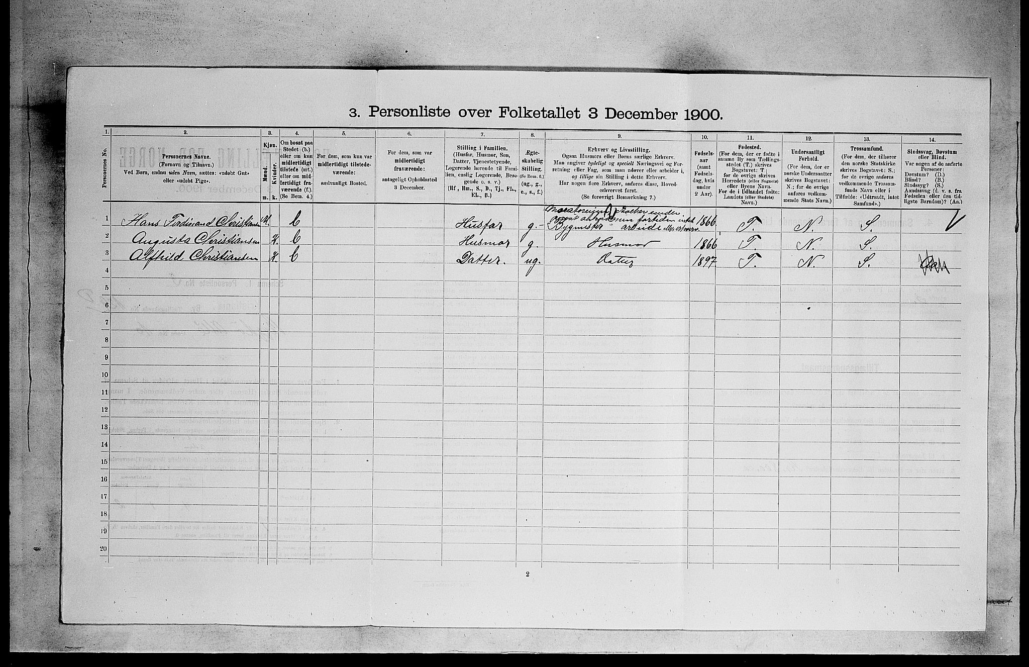 SAO, Folketelling 1900 for 0301 Kristiania kjøpstad, 1900, s. 9714