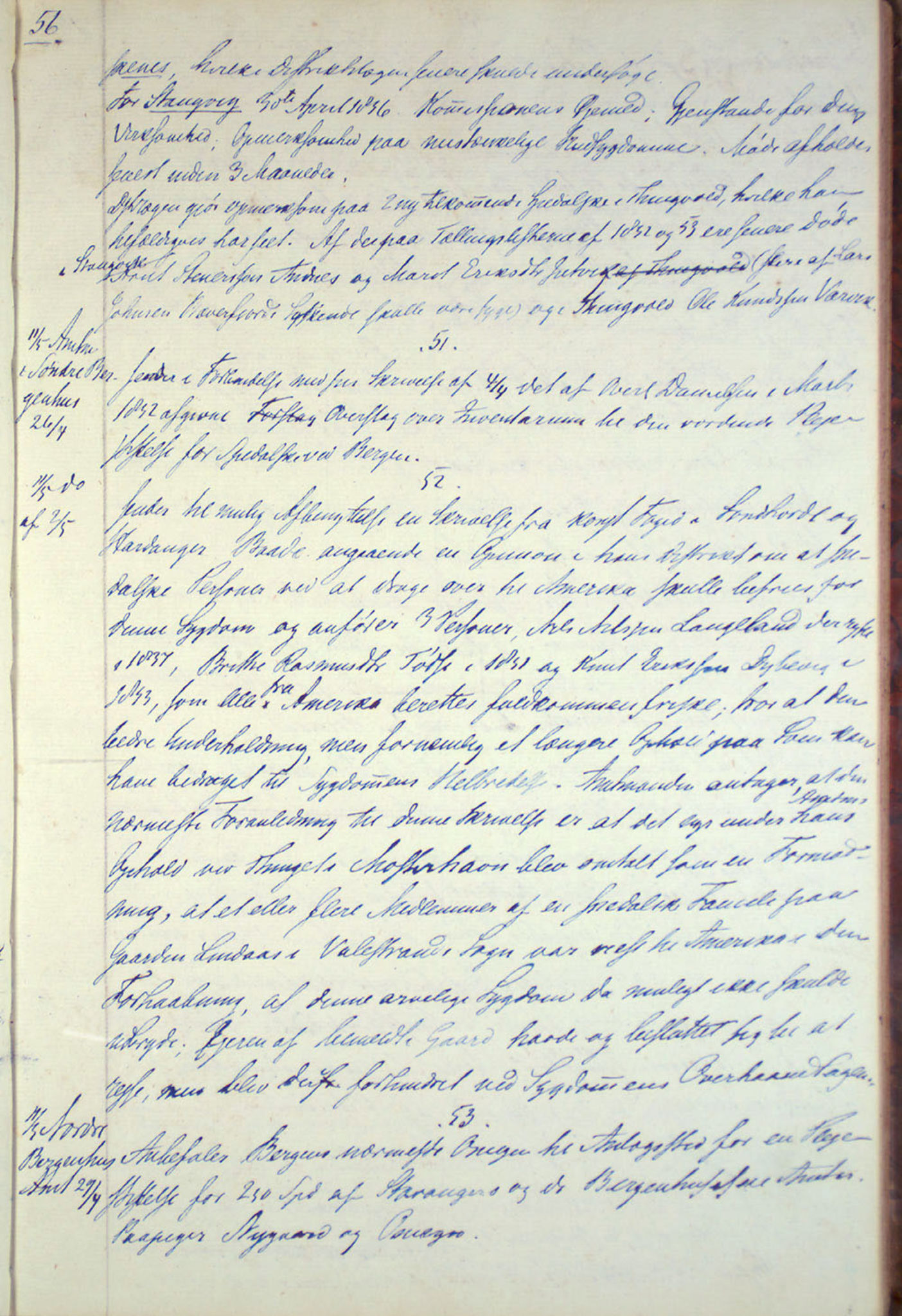 Lepraarkiver - Overlegen for den spedalske sykdom, AV/SAB-A-61001/B.c/L0001: Journal, 1854-1859, s. 33