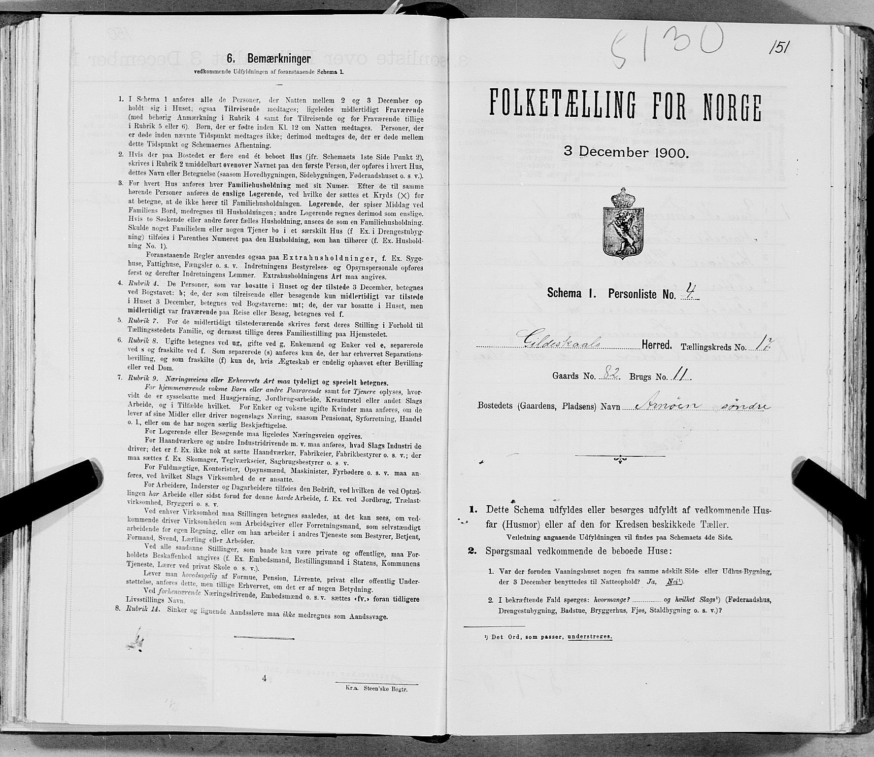 SAT, Folketelling 1900 for 1838 Gildeskål herred, 1900, s. 1660