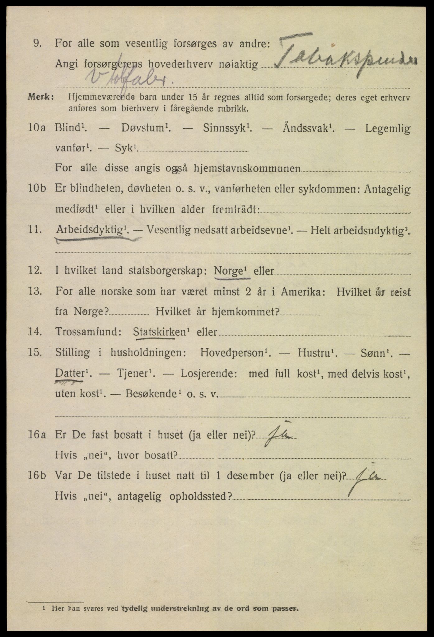 SAK, Folketelling 1920 for 1001 Kristiansand kjøpstad, 1920, s. 14348