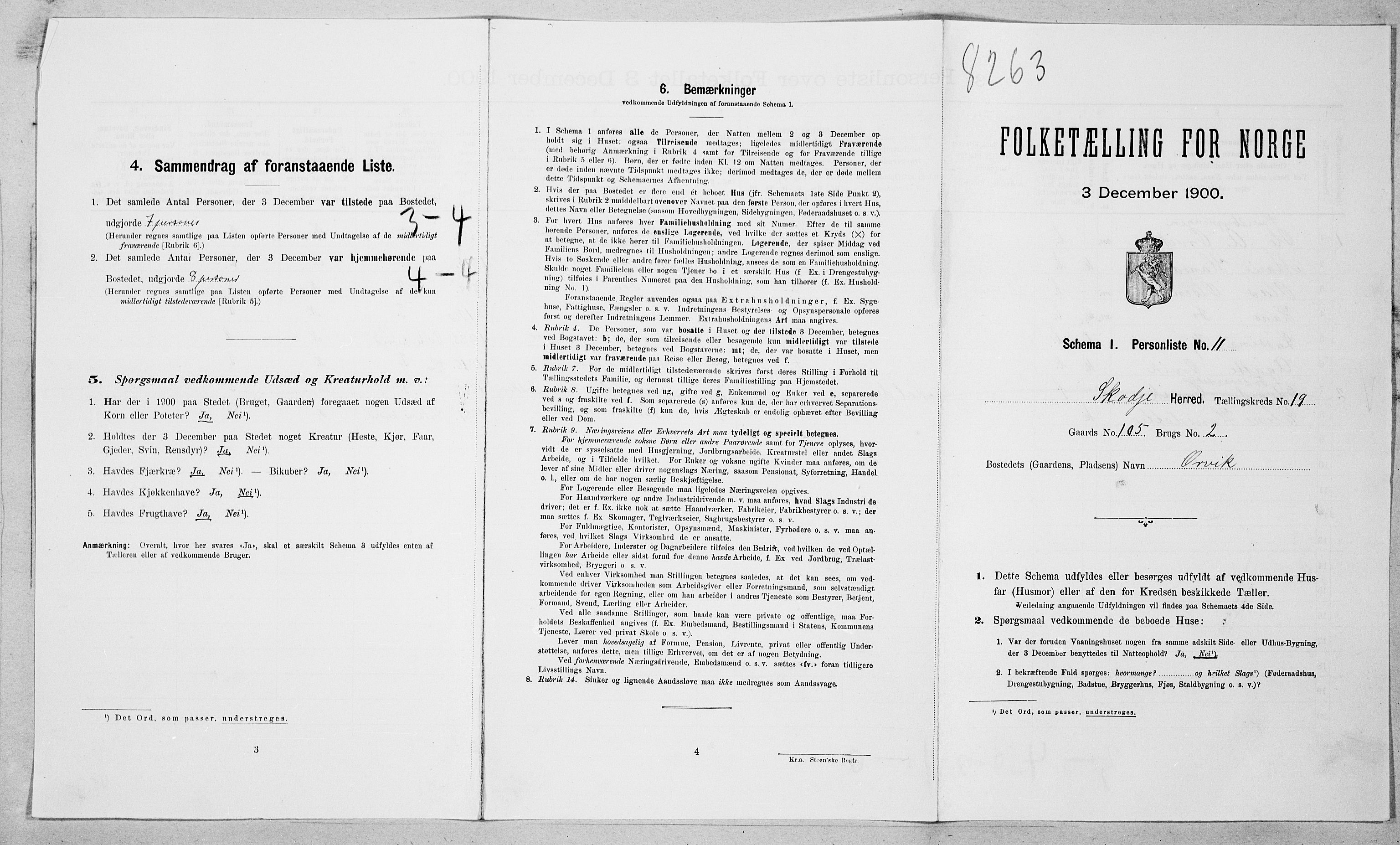 SAT, Folketelling 1900 for 1529 Skodje herred, 1900, s. 943