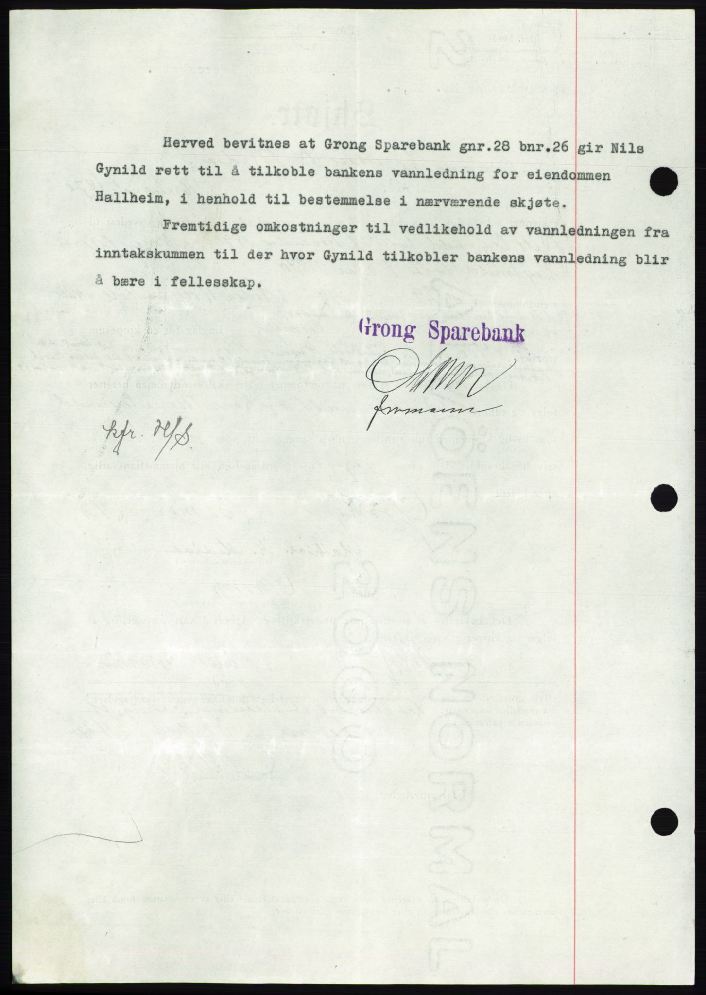 Namdal sorenskriveri, SAT/A-4133/1/2/2C: Pantebok nr. -, 1942-1943, Dagboknr: 1292/1942