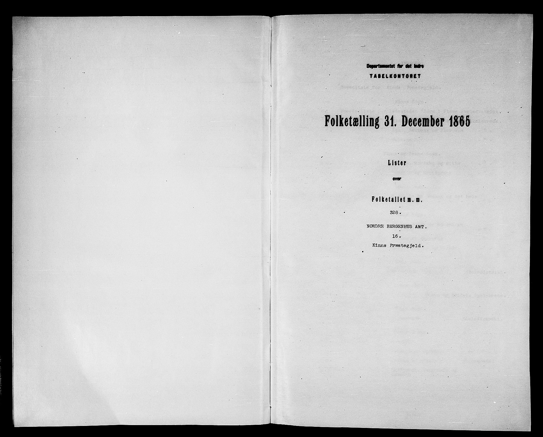 RA, Folketelling 1865 for 1437P Kinn prestegjeld, 1865, s. 3