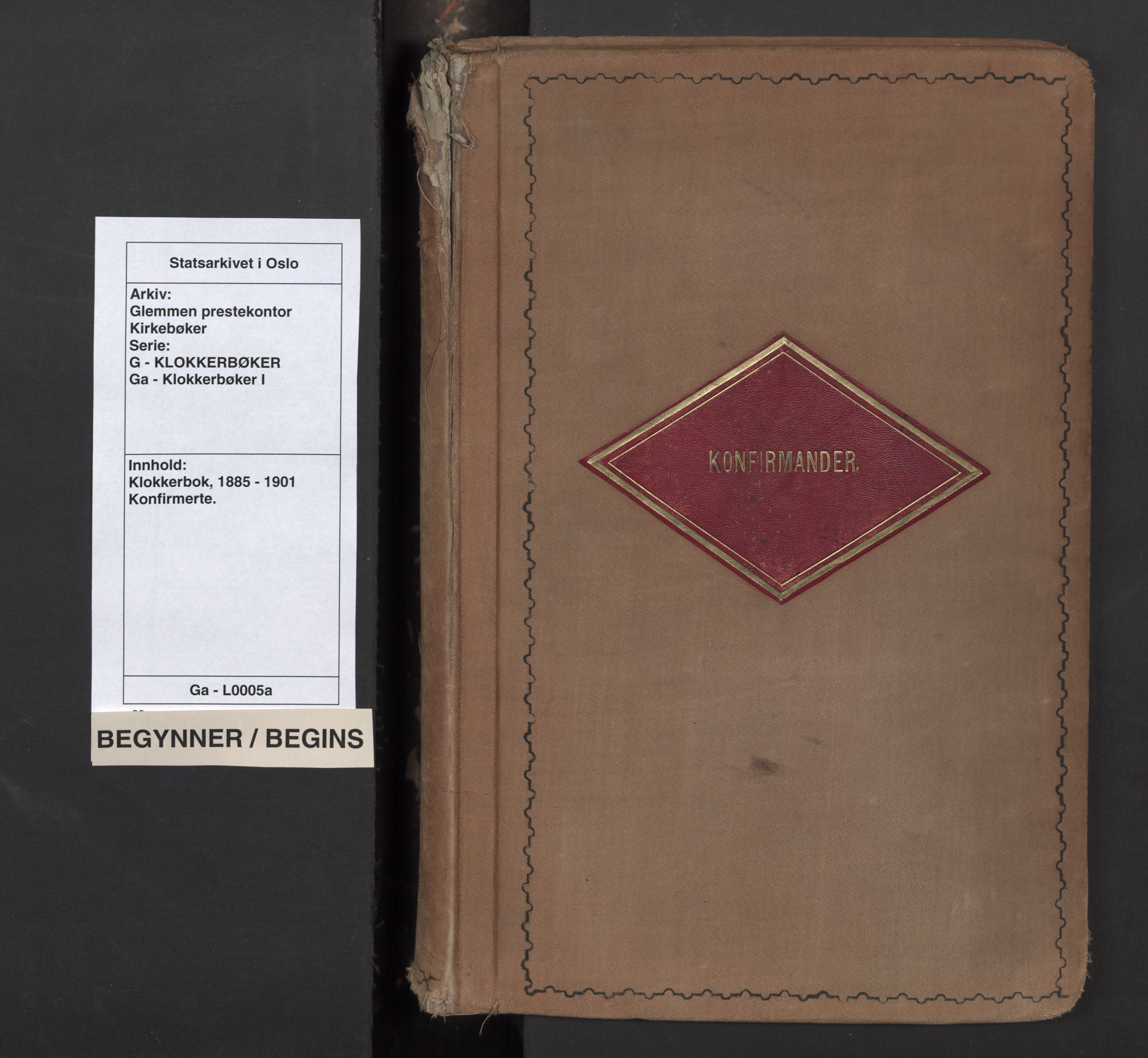 Glemmen prestekontor Kirkebøker, SAO/A-10908/G/Ga/L0005a: Klokkerbok nr. 5A, 1885-1901
