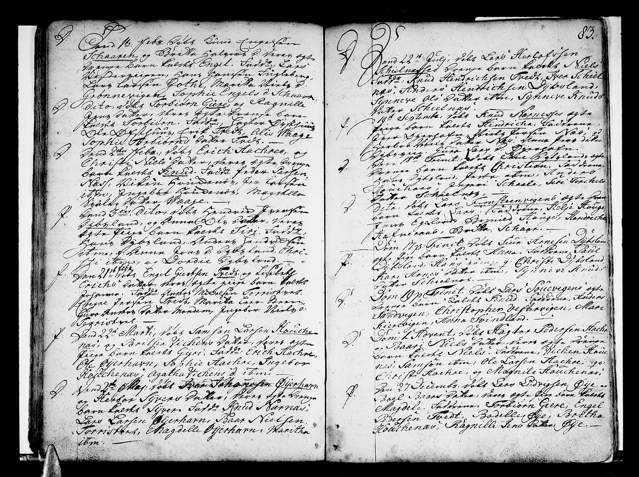 Strandebarm sokneprestembete, SAB/A-78401/H/Haa: Ministerialbok nr. A 3 /3, 1751-1787, s. 83