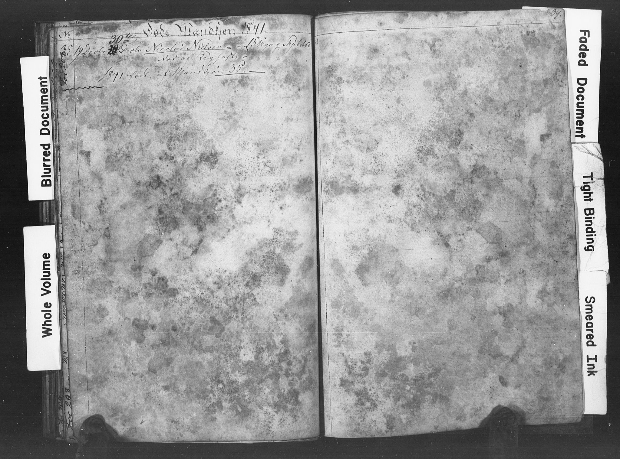 Mandal sokneprestkontor, SAK/1111-0030/F/Fb/Fba/L0004: Klokkerbok nr. B 1D, 1838-1841, s. 39