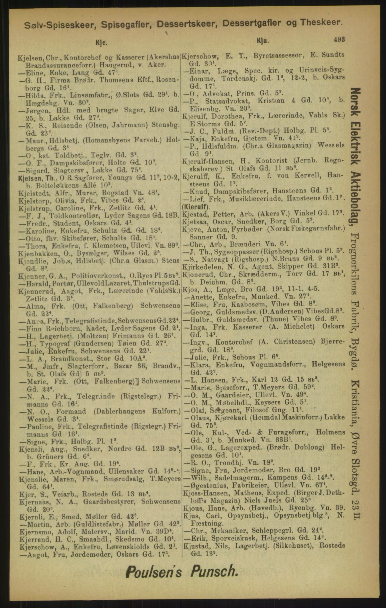 Kristiania/Oslo adressebok, PUBL/-, 1900, s. 493