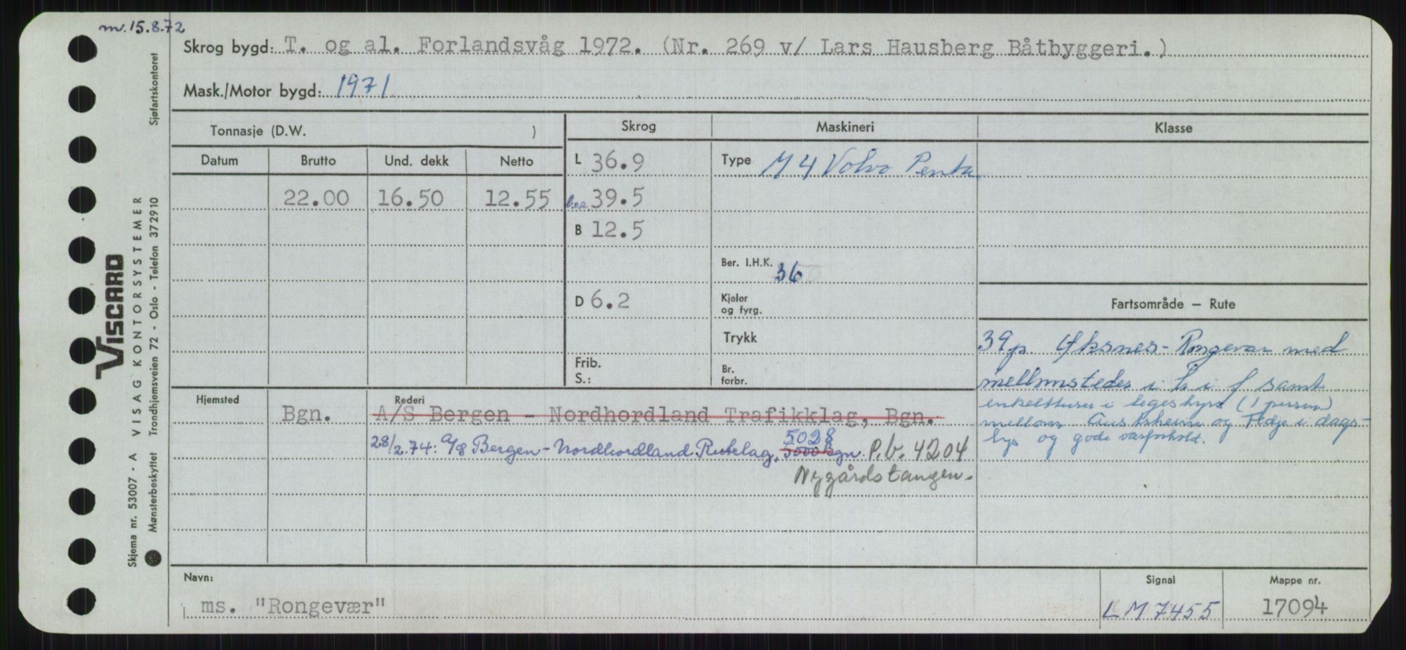 Sjøfartsdirektoratet med forløpere, Skipsmålingen, RA/S-1627/H/Ha/L0004/0002: Fartøy, Mas-R / Fartøy, Odin-R, s. 825