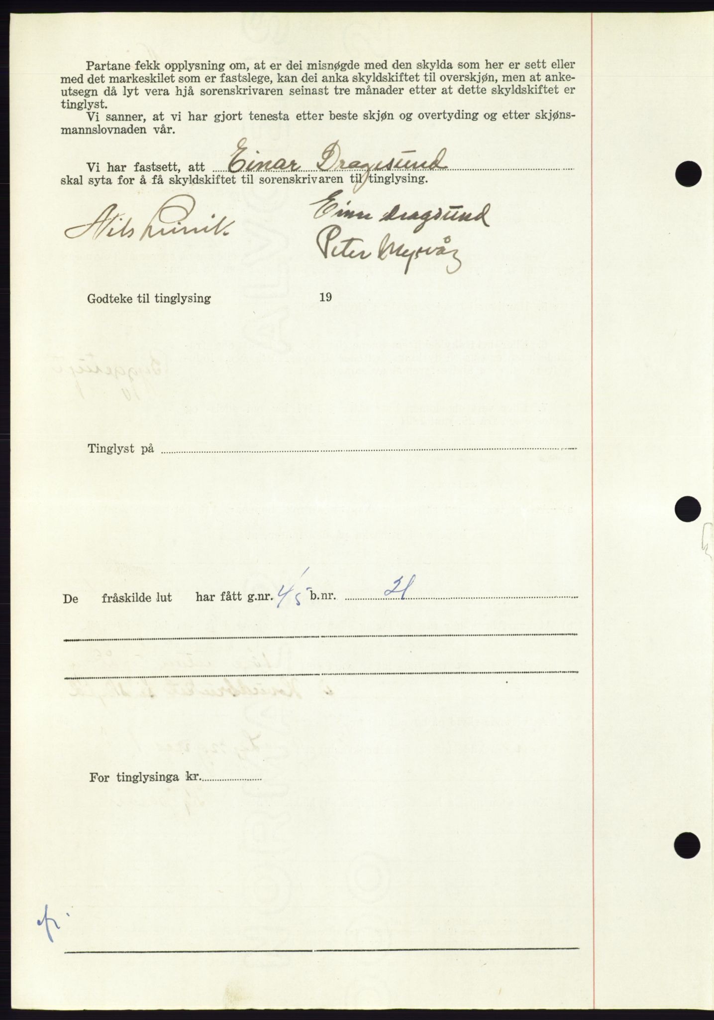 Søre Sunnmøre sorenskriveri, AV/SAT-A-4122/1/2/2C/L0095: Pantebok nr. 21A, 1953-1953, Dagboknr: 1353/1953