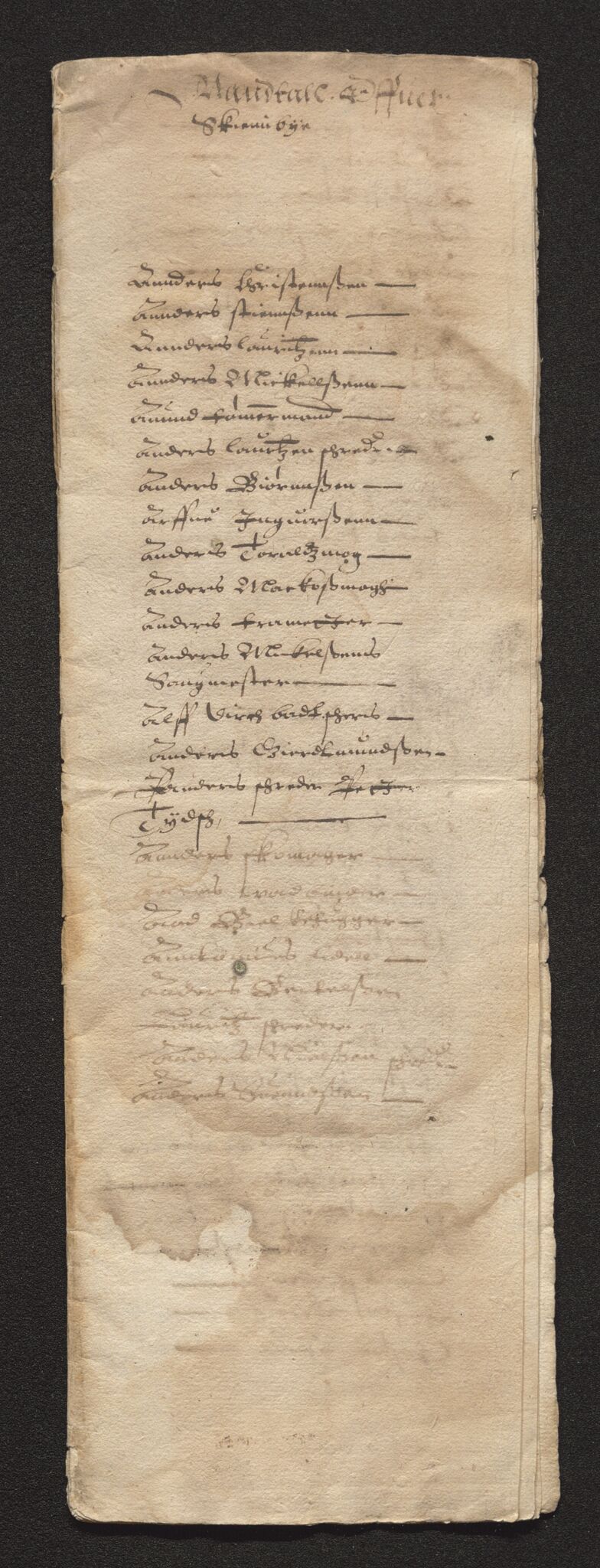Bratsberg len og amt, AV/SAKO-A-943/I/I34/L0342/0001: Diverse manntall og fortegnelser / Manntall for Skien (udatert, trolig 1620-årene), 1620-1630, s. 2