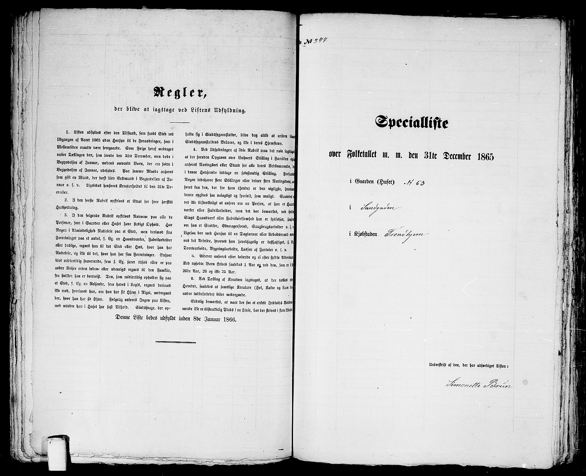 RA, Folketelling 1865 for 1601 Trondheim kjøpstad, 1865, s. 727