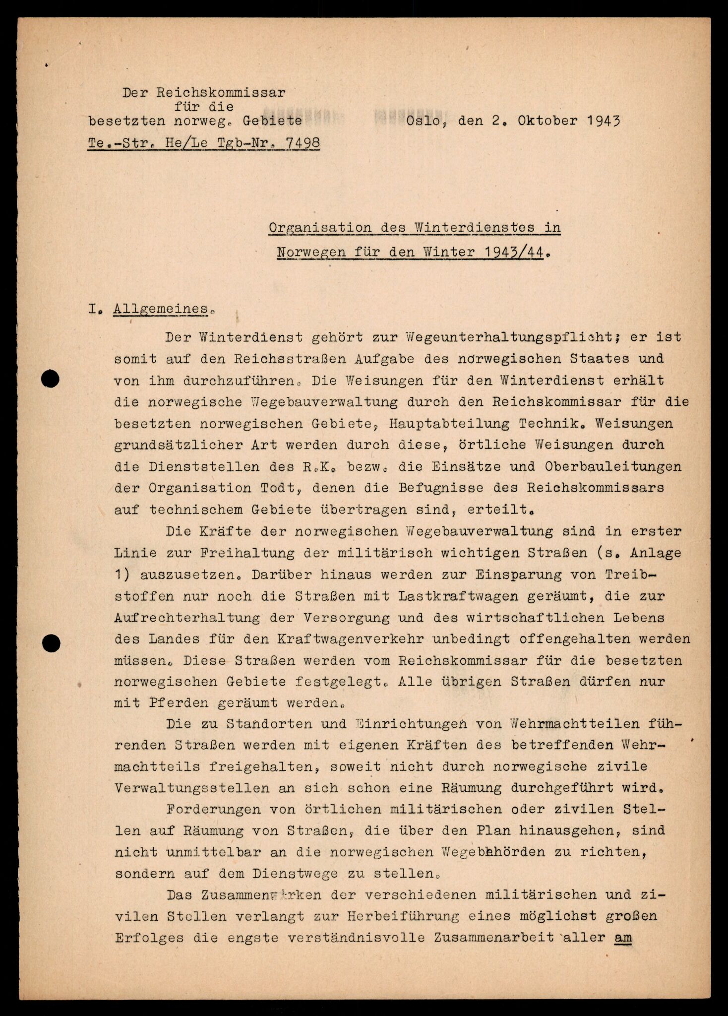 Forsvarets Overkommando. 2 kontor. Arkiv 11.4. Spredte tyske arkivsaker, AV/RA-RAFA-7031/D/Dar/Darb/L0002: Reichskommissariat, 1940-1945, s. 437