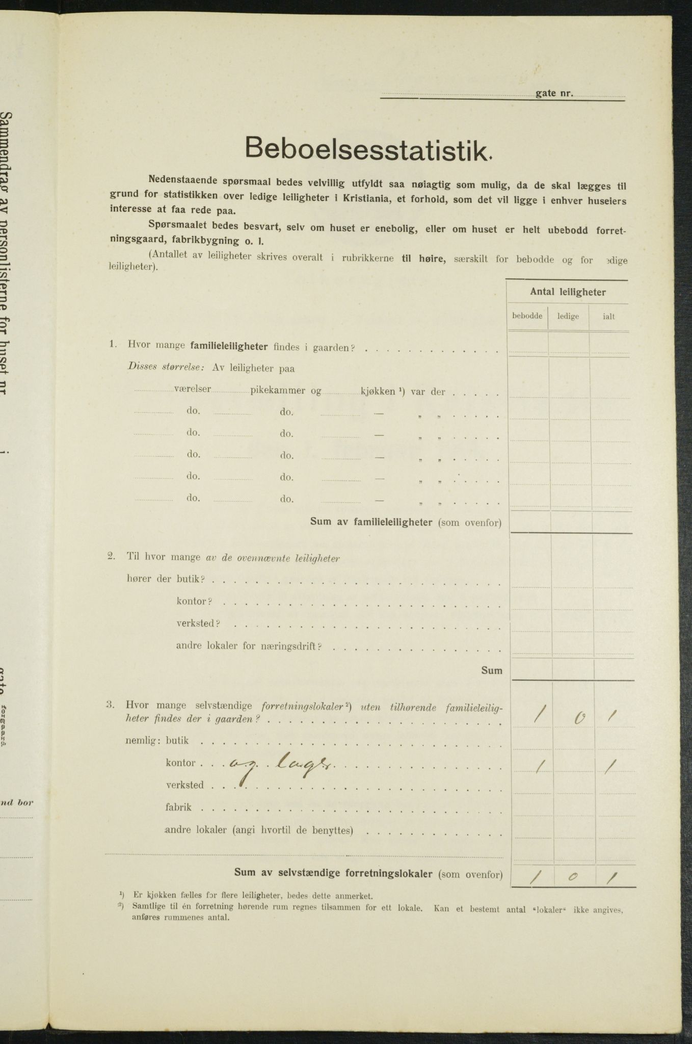 OBA, Kommunal folketelling 1.2.1914 for Kristiania, 1914, s. 125155