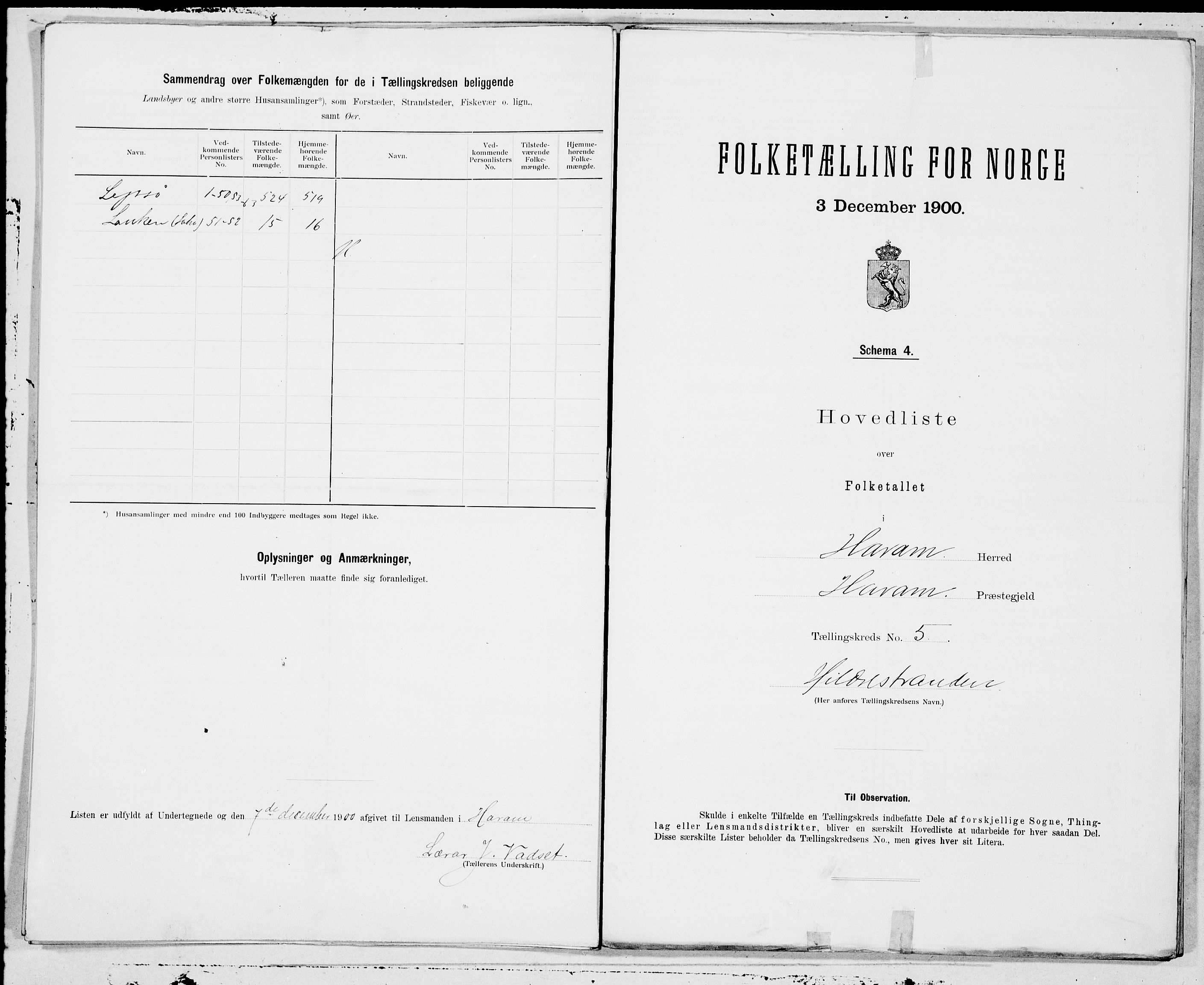 SAT, Folketelling 1900 for 1534 Haram herred, 1900, s. 10