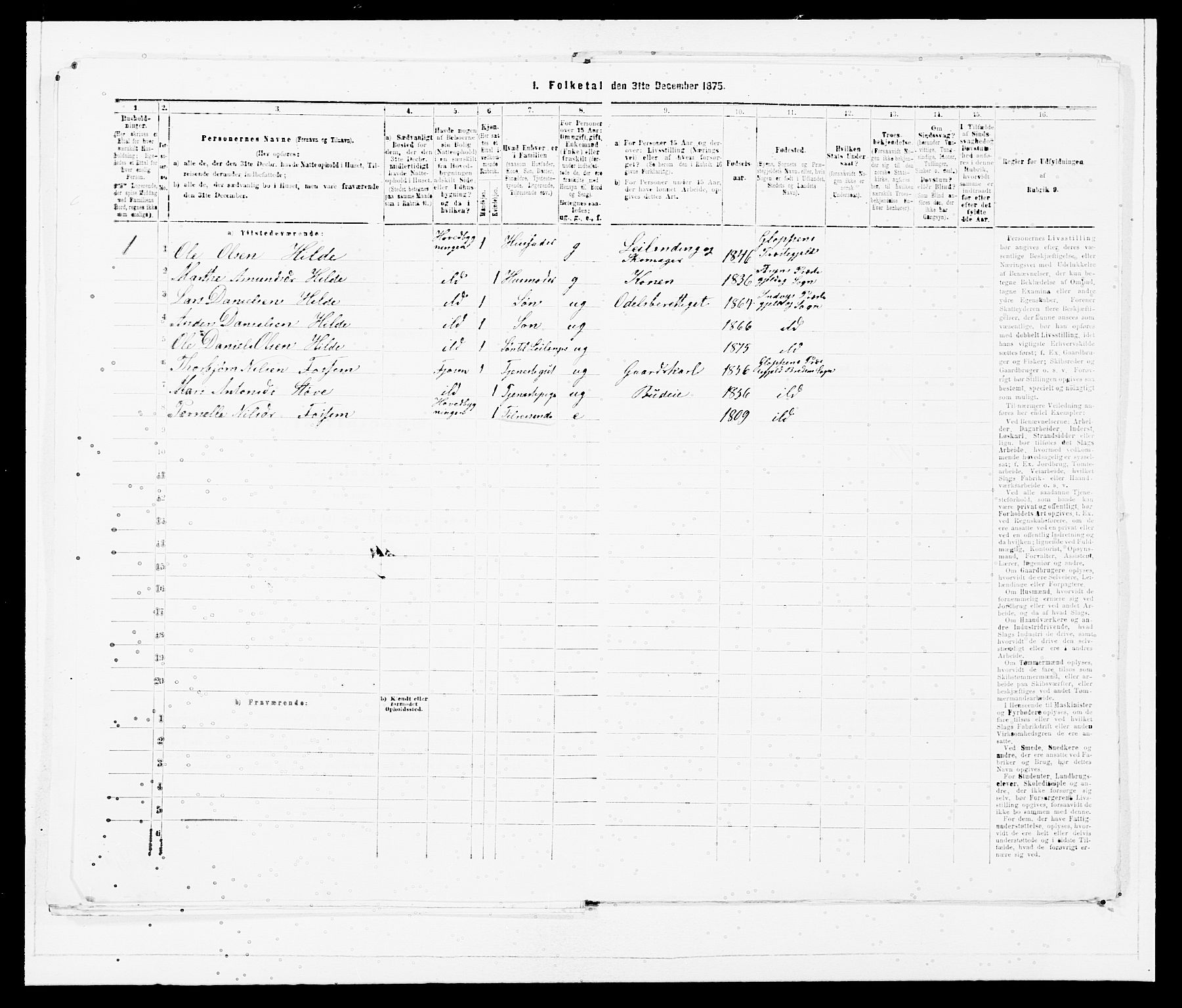 SAB, Folketelling 1875 for 1447P Innvik prestegjeld, 1875, s. 48