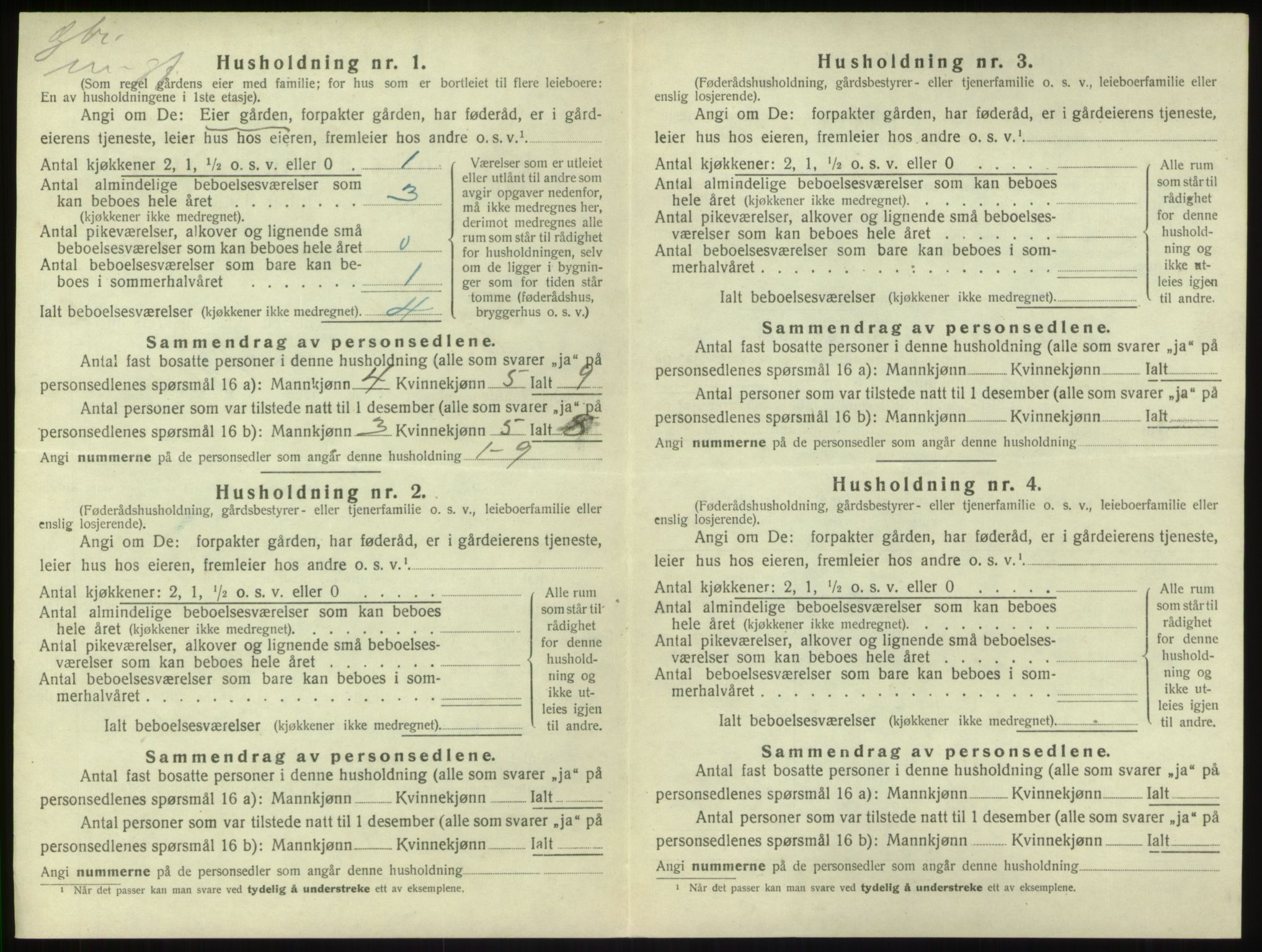 SAB, Folketelling 1920 for 1420 Sogndal herred, 1920, s. 201