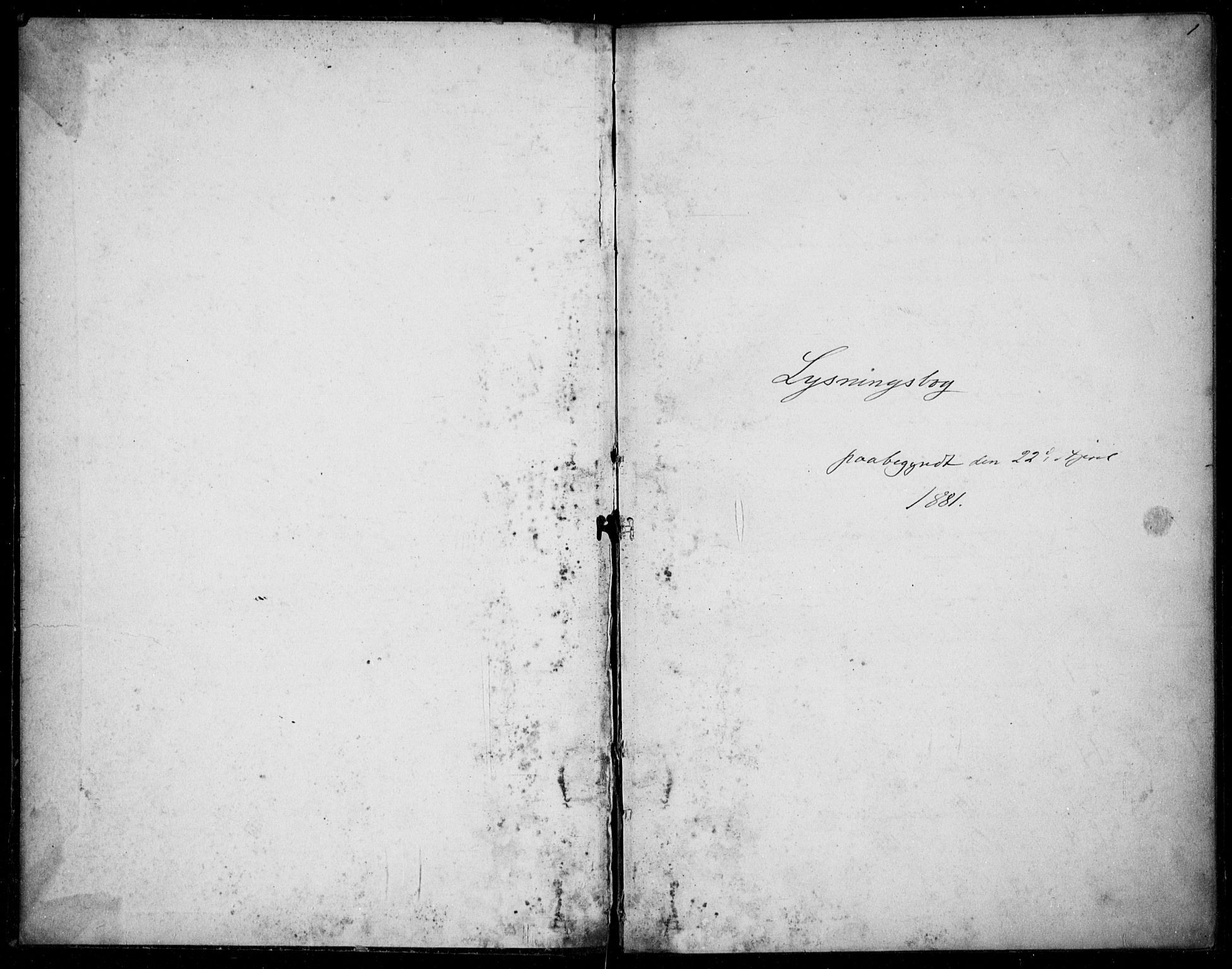 Horten kirkebøker, SAKO/A-348/H/Ha/L0002: Lysningsprotokoll nr. 2, 1881-1891, s. 1