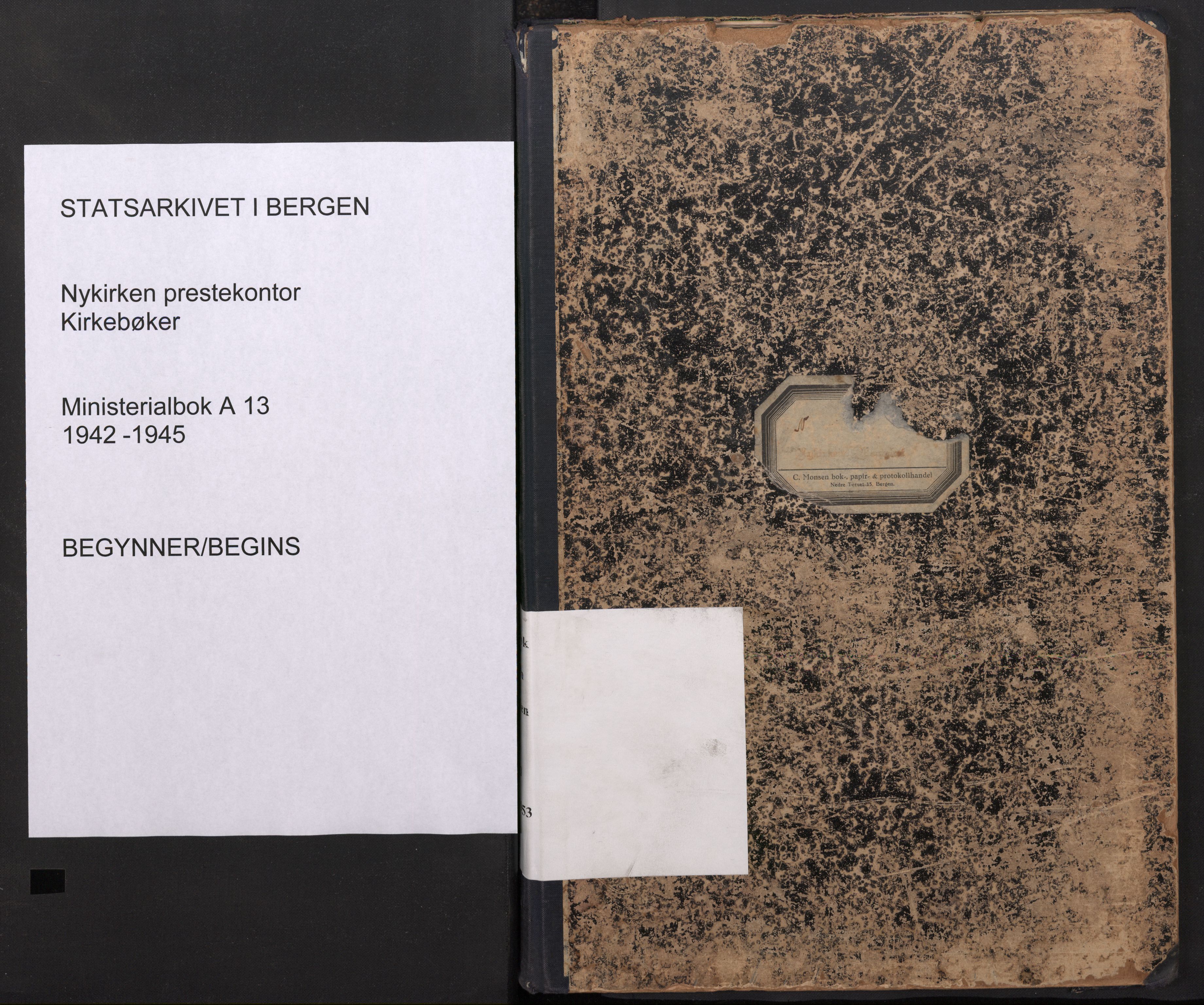 Nykirken Sokneprestembete, AV/SAB-A-77101/H/Haa/L0013: Ministerialbok nr. A 13, 1942-1953