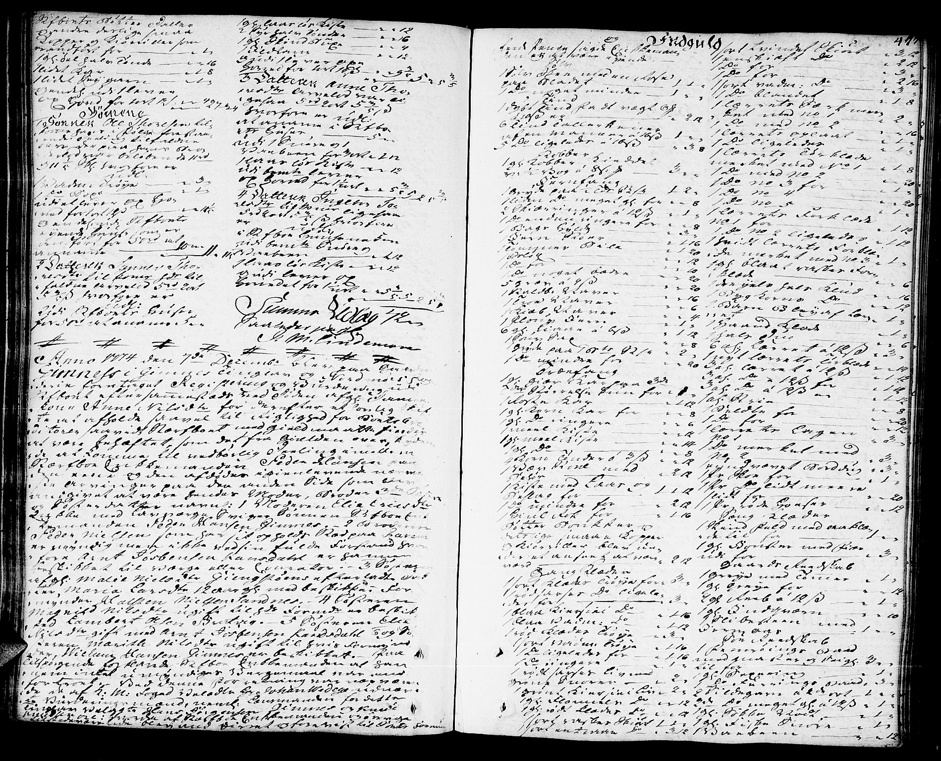 Nordmøre sorenskriveri, AV/SAT-A-4132/1/3/3A/L0016: Skifteprotokoll nr. 14, 1772-1776, s. 416b-417a